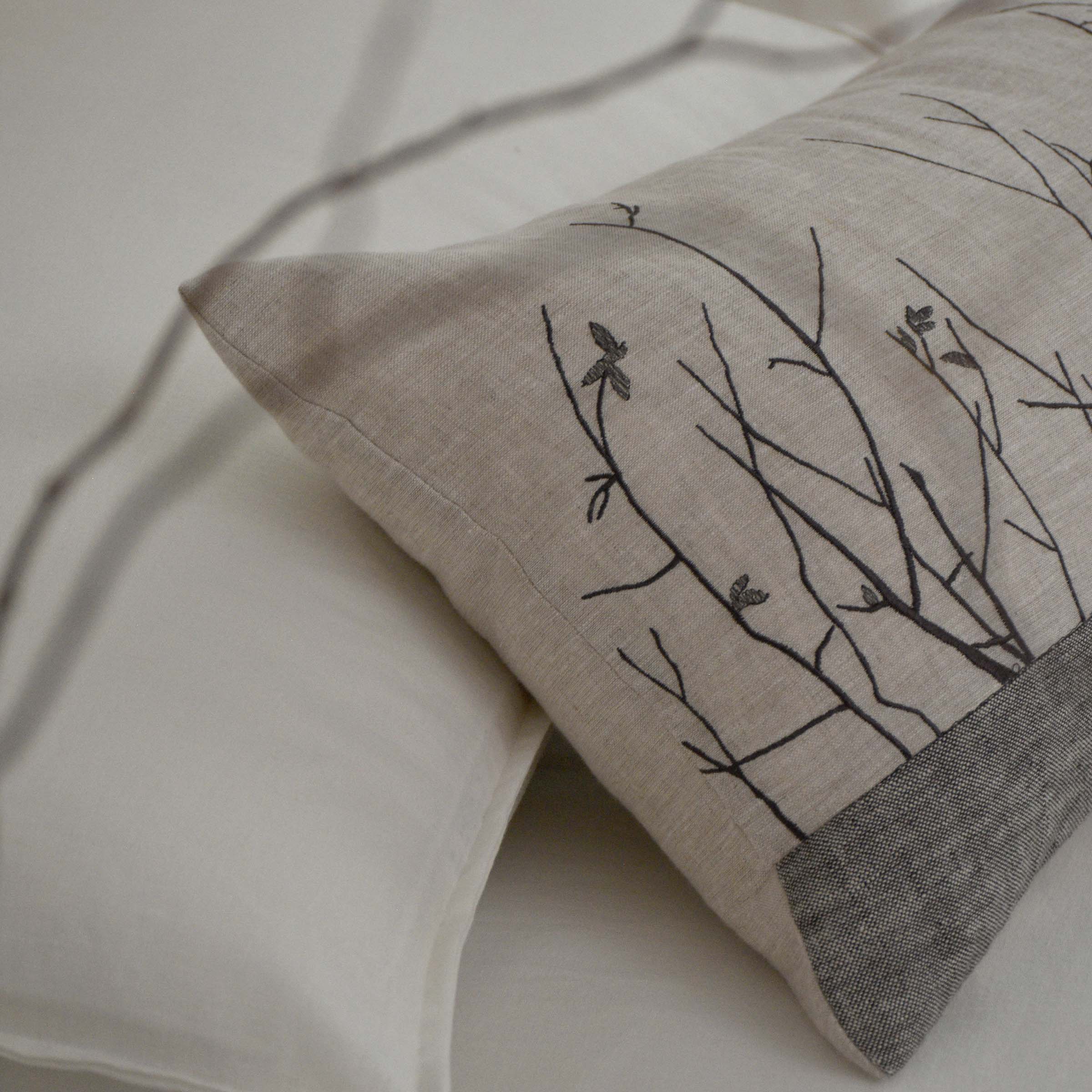 30*60 Yaji Embroidery Cushion - ECC086 - Cushions - ebarza Furniture UAE | Shop Modern Furniture in Abu Dhabi & Dubai - مفروشات ايبازرا في الامارات | تسوق اثاث عصري وديكورات مميزة في دبي وابوظبي