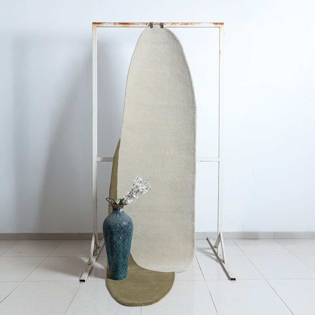 350X100 Cm BEIGE & BROWN Wool RUG JH-23545 - Rugs - ebarza Furniture UAE | Shop Modern Furniture in Abu Dhabi & Dubai - مفروشات ايبازرا في الامارات | تسوق اثاث عصري وديكورات مميزة في دبي وابوظبي