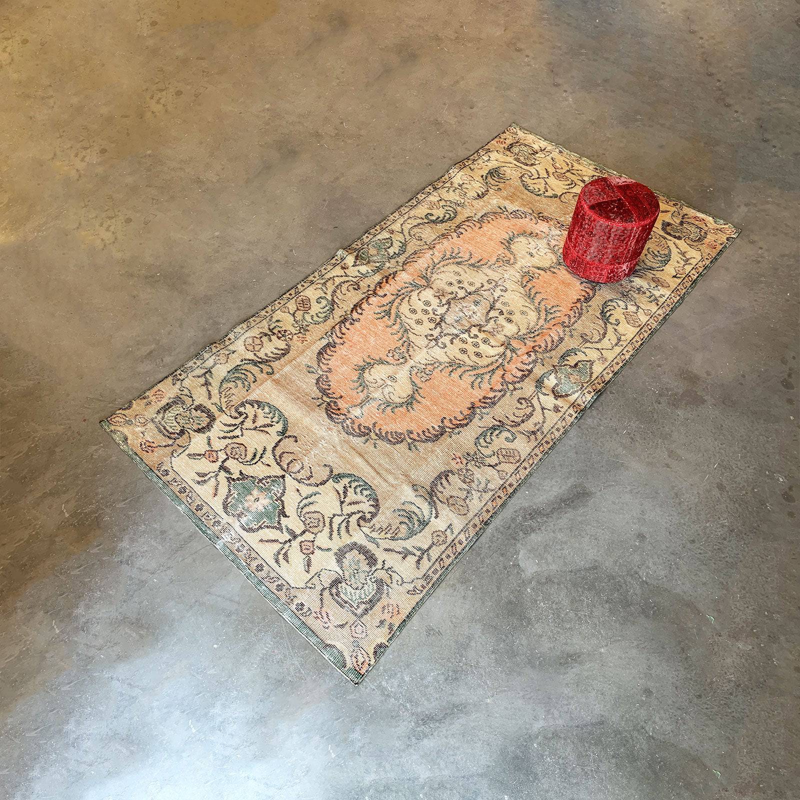 380X140Cm Bursa Handmade Over Dyed Rug K152 - Rugs - ebarza Furniture UAE | Shop Modern Furniture in Abu Dhabi & Dubai - مفروشات ايبازرا في الامارات | تسوق اثاث عصري وديكورات مميزة في دبي وابوظبي