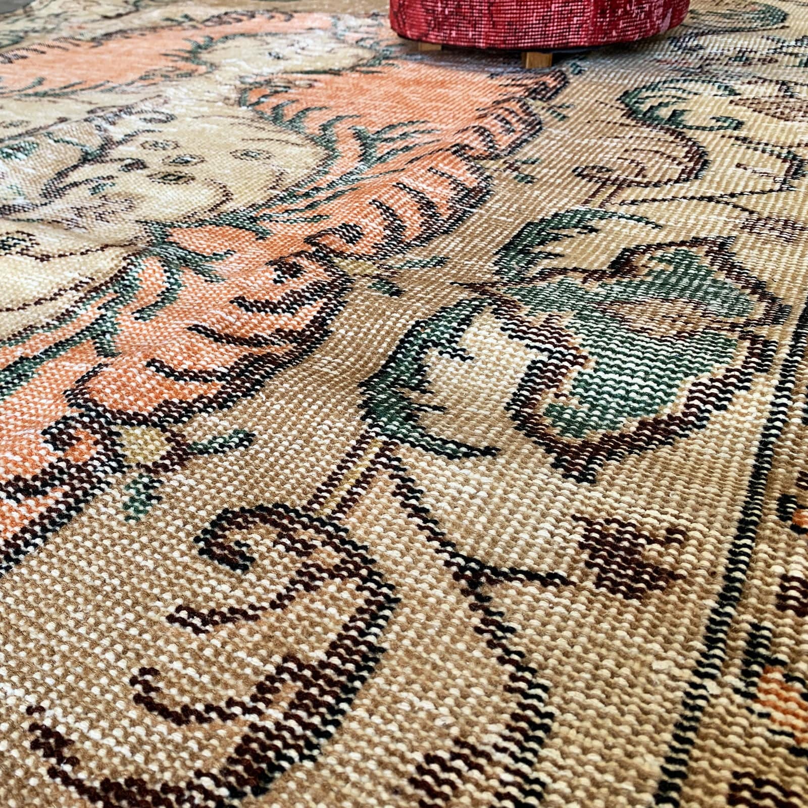 380X140Cm Bursa Handmade Over Dyed Rug K152 - Rugs - ebarza Furniture UAE | Shop Modern Furniture in Abu Dhabi & Dubai - مفروشات ايبازرا في الامارات | تسوق اثاث عصري وديكورات مميزة في دبي وابوظبي