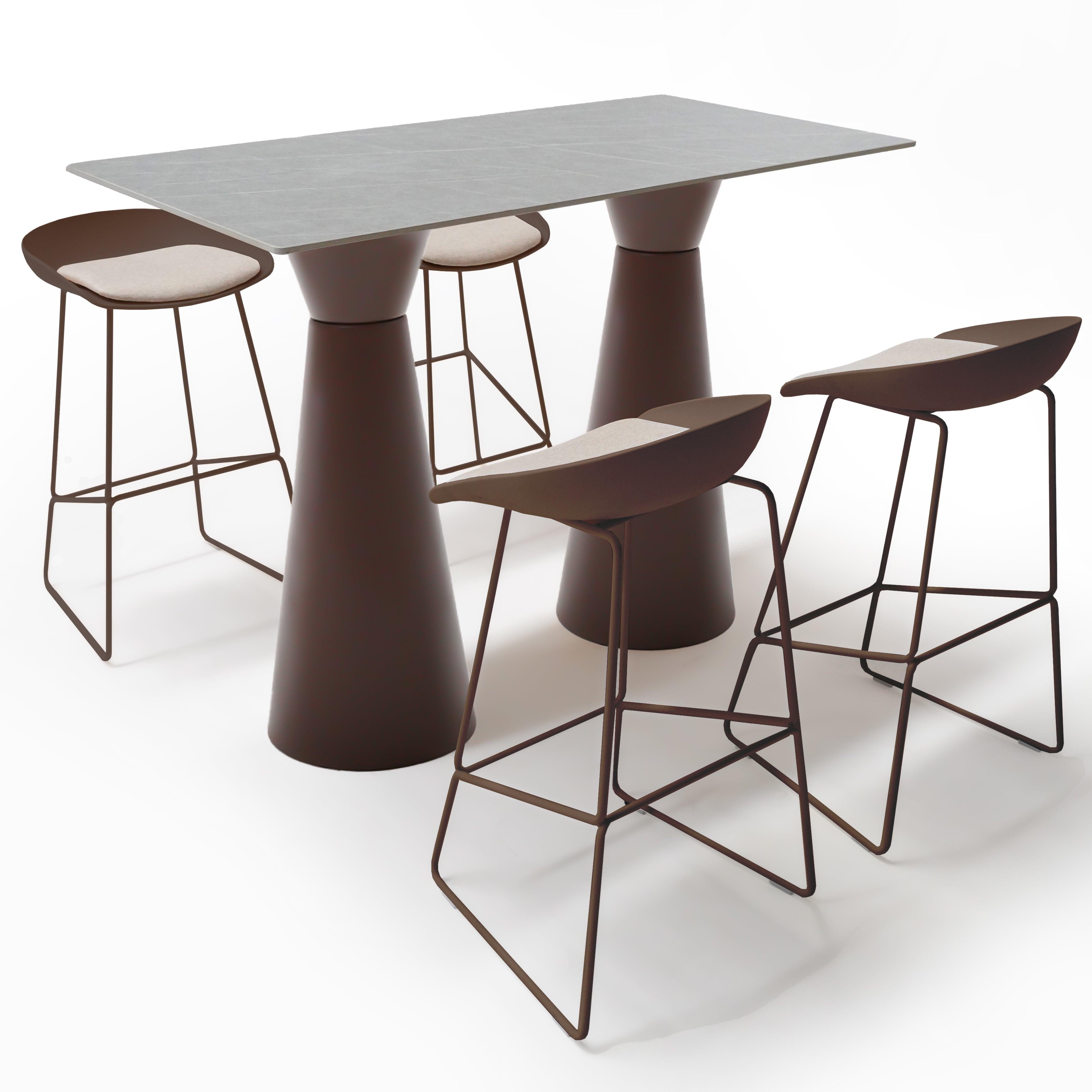 Display item - Bar Table Base 105cm 60BTB-Coffee Nakheel - Table bases - ebarza Furniture UAE | Shop Modern Furniture in Abu Dhabi & Dubai - مفروشات ايبازرا في الامارات | تسوق اثاث عصري وديكورات مميزة في دبي وابوظبي