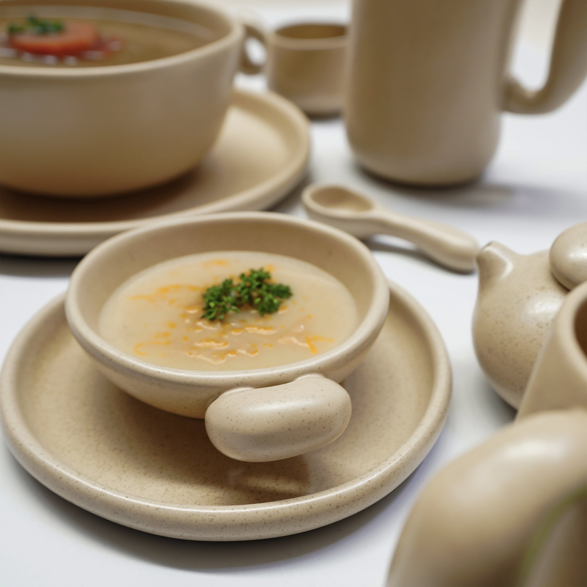 Asian Zen Ceramic Bowl E711-B-08110 - Bowls - ebarza Furniture UAE | Shop Modern Furniture in Abu Dhabi & Dubai - مفروشات ايبازرا في الامارات | تسوق اثاث عصري وديكورات مميزة في دبي وابوظبي