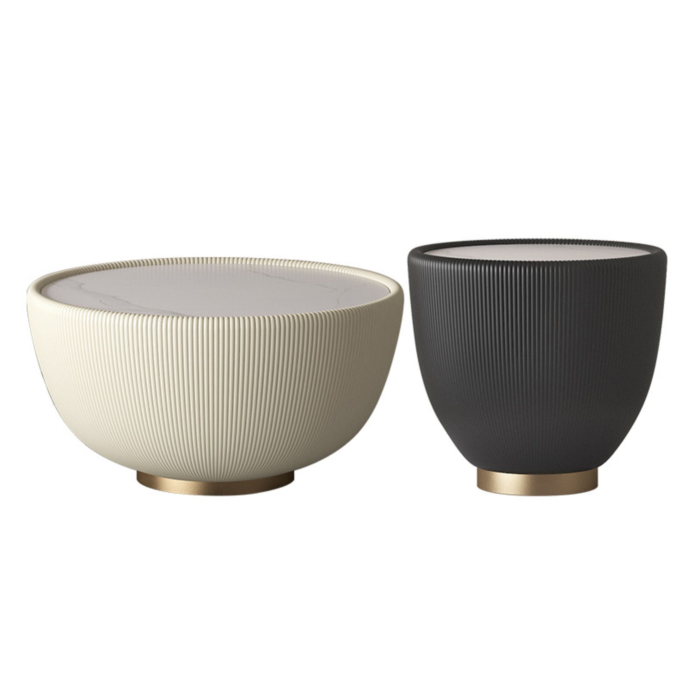 Neat of White Sintered Stone Coffee Table MLL-D34WS - Coffee tables - ebarza Furniture UAE | Shop Modern Furniture in Abu Dhabi & Dubai - مفروشات ايبازرا في الامارات | تسوق اثاث عصري وديكورات مميزة في دبي وابوظبي