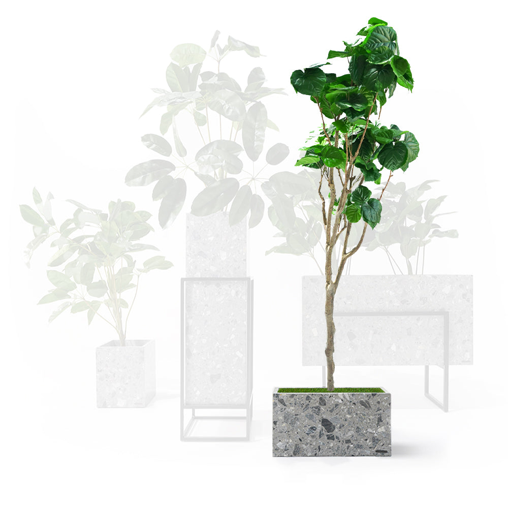 Terrazzo Grey Planter Box 306-N0370 - Planter Boxes - ebarza Furniture UAE | Shop Modern Furniture in Abu Dhabi & Dubai - مفروشات ايبازرا في الامارات | تسوق اثاث عصري وديكورات مميزة في دبي وابوظبي