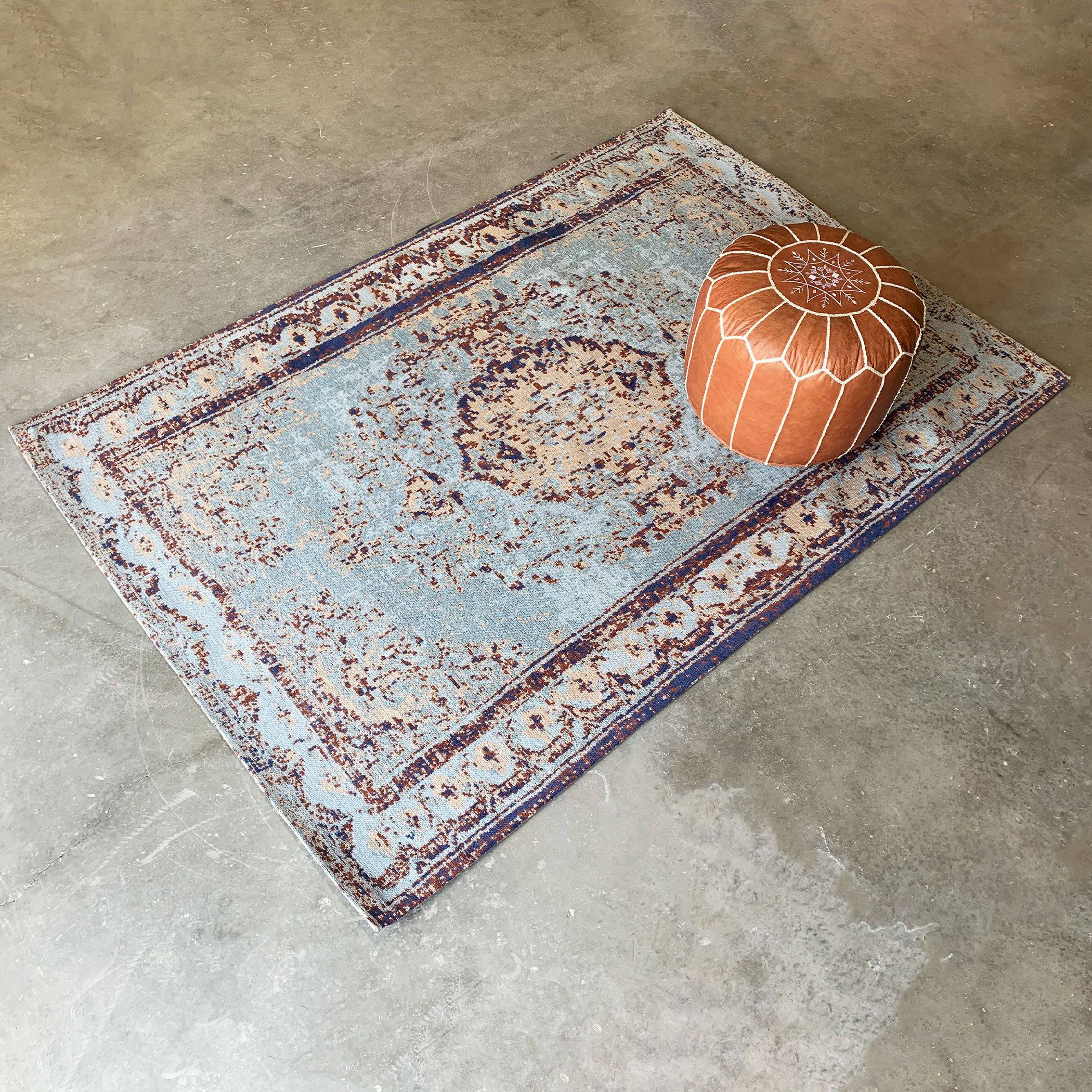 450X250 Cm Handmade Rug Melenia-Mx-163-Grand(Aqua) - Rugs - ebarza Furniture UAE | Shop Modern Furniture in Abu Dhabi & Dubai - مفروشات ايبازرا في الامارات | تسوق اثاث عصري وديكورات مميزة في دبي وابوظبي