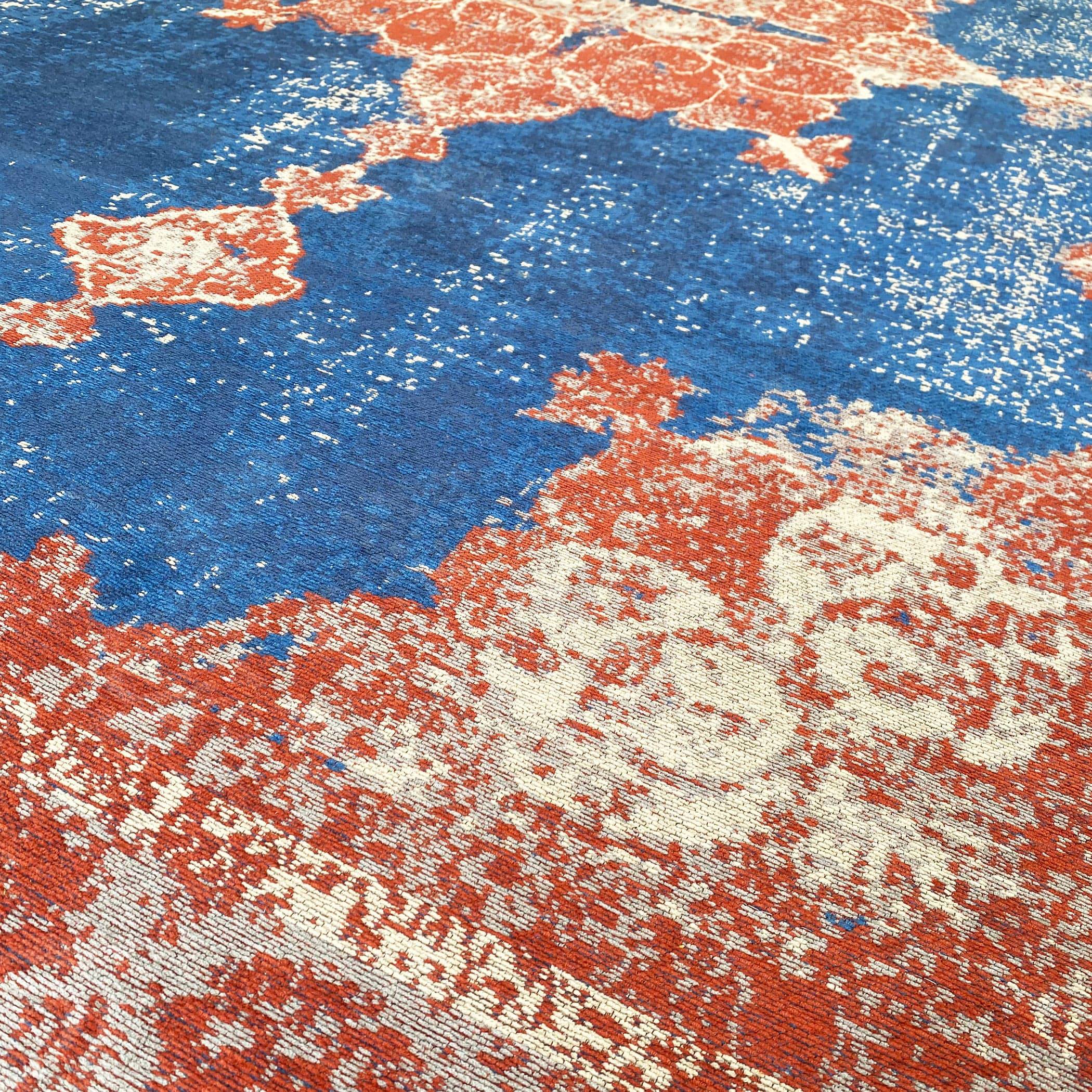 450X250 Cm Handmade Rug Melenia-Mx-163-Indigo Rust Grand - Rugs - ebarza Furniture UAE | Shop Modern Furniture in Abu Dhabi & Dubai - مفروشات ايبازرا في الامارات | تسوق اثاث عصري وديكورات مميزة في دبي وابوظبي