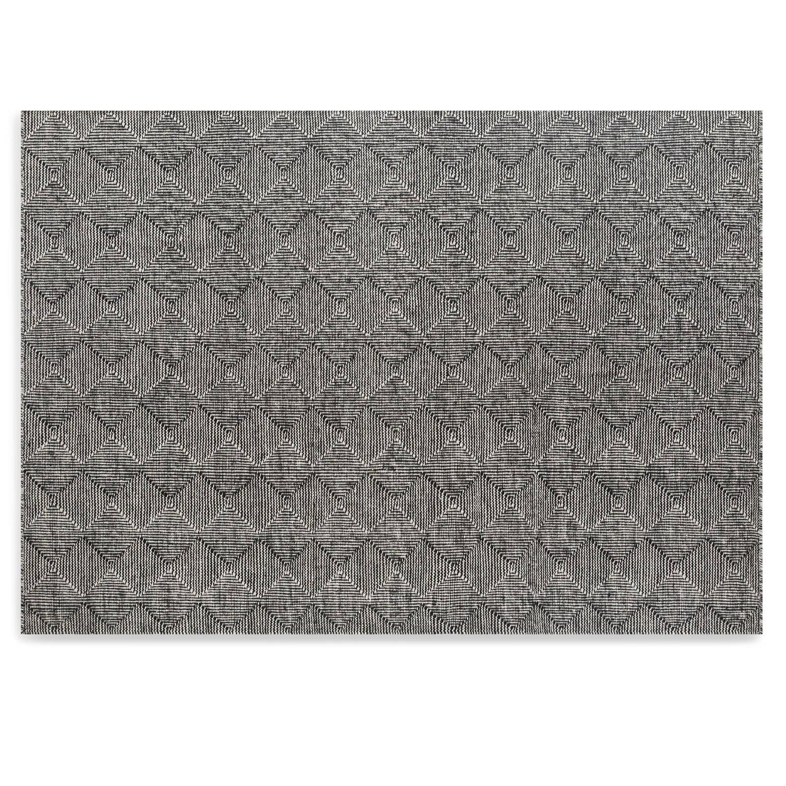 450X300 Cm Calvin Handmade Wool Rug Calvin-Cv-04-Raven-Grande - Rugs - ebarza Furniture UAE | Shop Modern Furniture in Abu Dhabi & Dubai - مفروشات ايبازرا في الامارات | تسوق اثاث عصري وديكورات مميزة في دبي وابوظبي