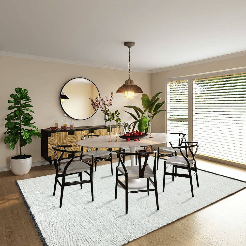 450X300 Cm Hand Woven Ivory Black Wool Rug Jhd-7007 Ivory Black-Grande - Rugs - ebarza Furniture UAE | Shop Modern Furniture in Abu Dhabi & Dubai - مفروشات ايبازرا في الامارات | تسوق اثاث عصري وديكورات مميزة في دبي وابوظبي