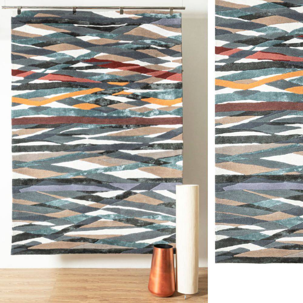 450X300 Cm Handmade Wool Rug Jh-20740-Grande - Rugs - ebarza Furniture UAE | Shop Modern Furniture in Abu Dhabi & Dubai - مفروشات ايبازرا في الامارات | تسوق اثاث عصري وديكورات مميزة في دبي وابوظبي