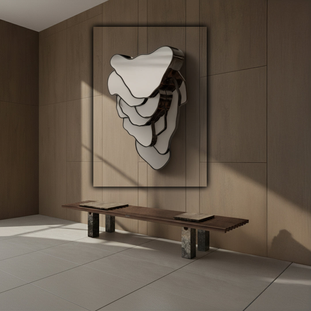 Framed Wall Mirror PM-4288-05 - Plated Grey Black - Mirrors - ebarza Furniture UAE | Shop Modern Furniture in Abu Dhabi & Dubai - مفروشات ايبازرا في الامارات | تسوق اثاث عصري وديكورات مميزة في دبي وابوظبي