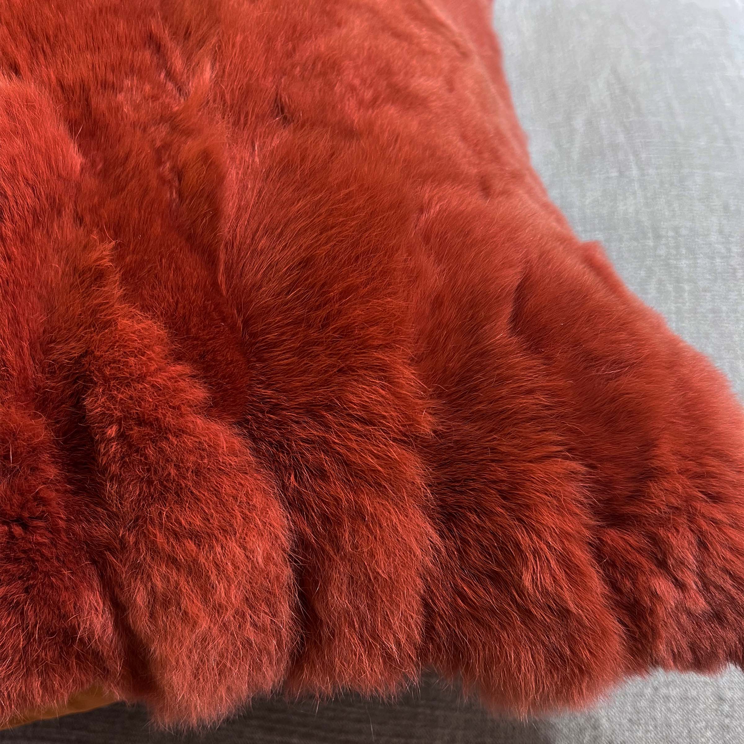 45*45 SKJG Odom Rex Rabbit Hair cushion - ECC081 - Cushions - ebarza Furniture UAE | Shop Modern Furniture in Abu Dhabi & Dubai - مفروشات ايبازرا في الامارات | تسوق اثاث عصري وديكورات مميزة في دبي وابوظبي