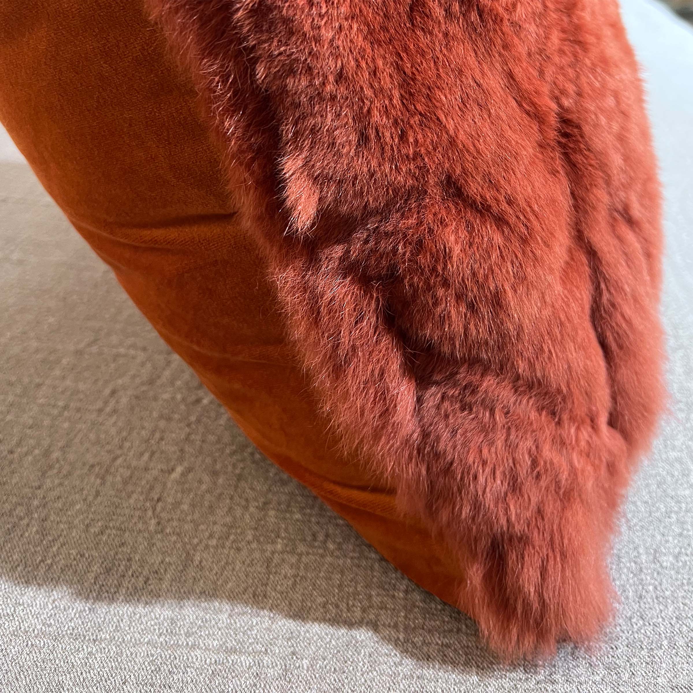 45*45 SKJG Odom Rex Rabbit Hair cushion - ECC081 - Cushions - ebarza Furniture UAE | Shop Modern Furniture in Abu Dhabi & Dubai - مفروشات ايبازرا في الامارات | تسوق اثاث عصري وديكورات مميزة في دبي وابوظبي