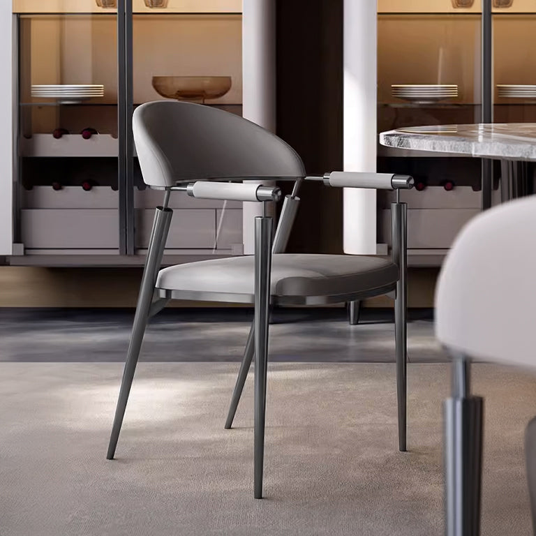 Grey Microfiber Dining Chair TG-C12 - Chairs - ebarza Furniture UAE | Shop Modern Furniture in Abu Dhabi & Dubai - مفروشات ايبازرا في الامارات | تسوق اثاث عصري وديكورات مميزة في دبي وابوظبي