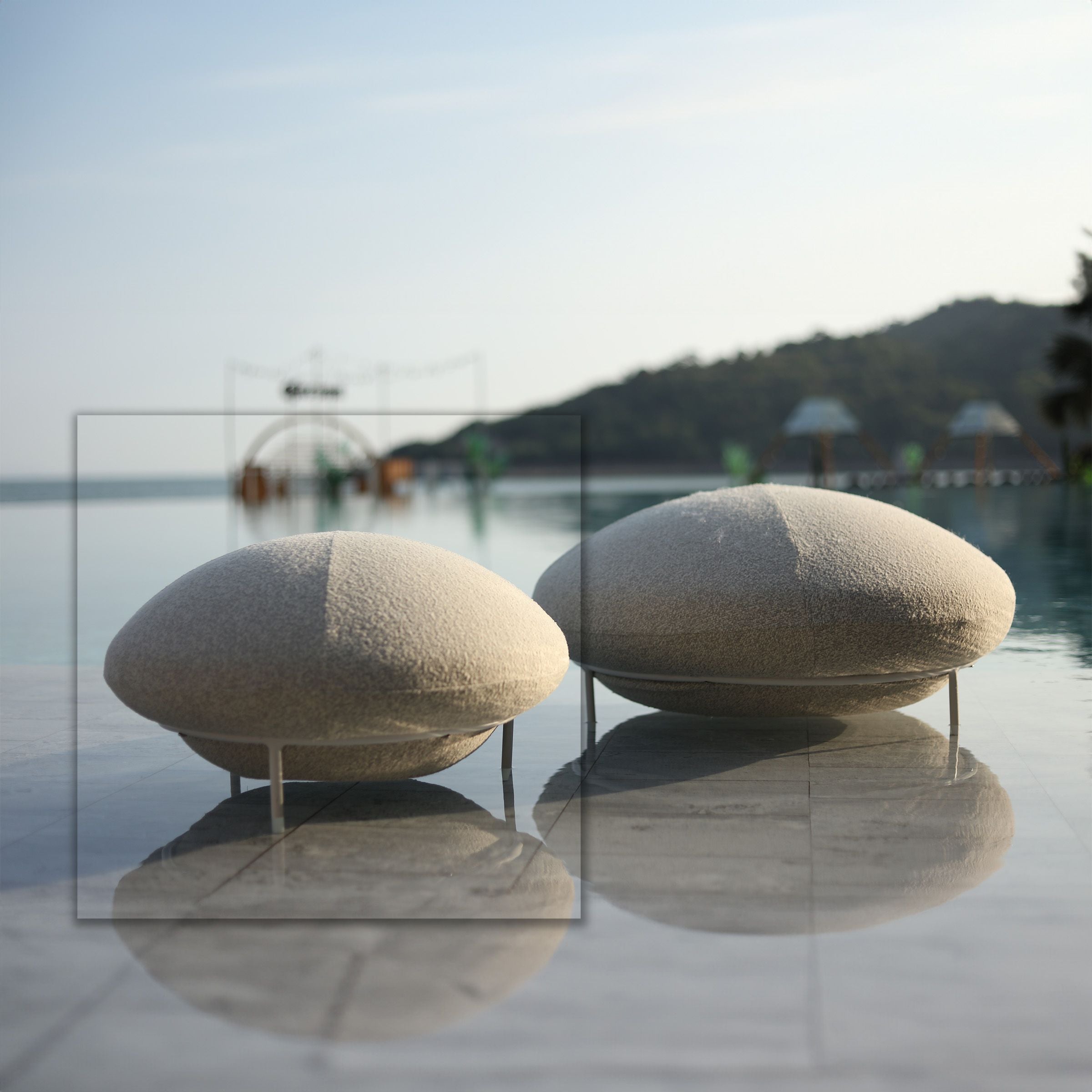 UFO Outdoor Small Stool Sand Matt-UFO-P - Outdoor Chairs - ebarza Furniture UAE | Shop Modern Furniture in Abu Dhabi & Dubai - مفروشات ايبازرا في الامارات | تسوق اثاث عصري وديكورات مميزة في دبي وابوظبي