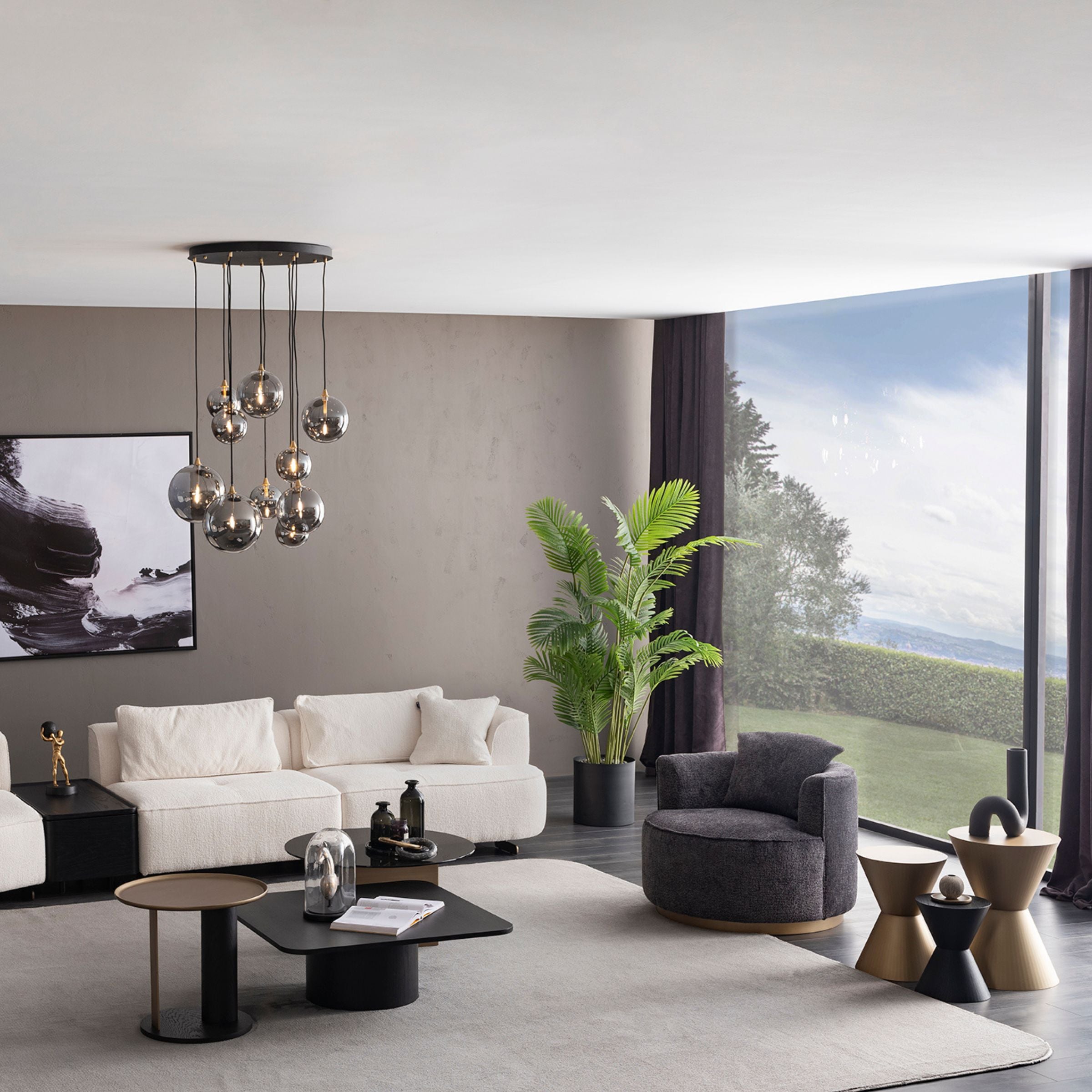 GRANDE BUTTON SIDE TABLE BIG ORXGRND-STB42 - Side Tables - ebarza Furniture UAE | Shop Modern Furniture in Abu Dhabi & Dubai - مفروشات ايبازرا في الامارات | تسوق اثاث عصري وديكورات مميزة في دبي وابوظبي