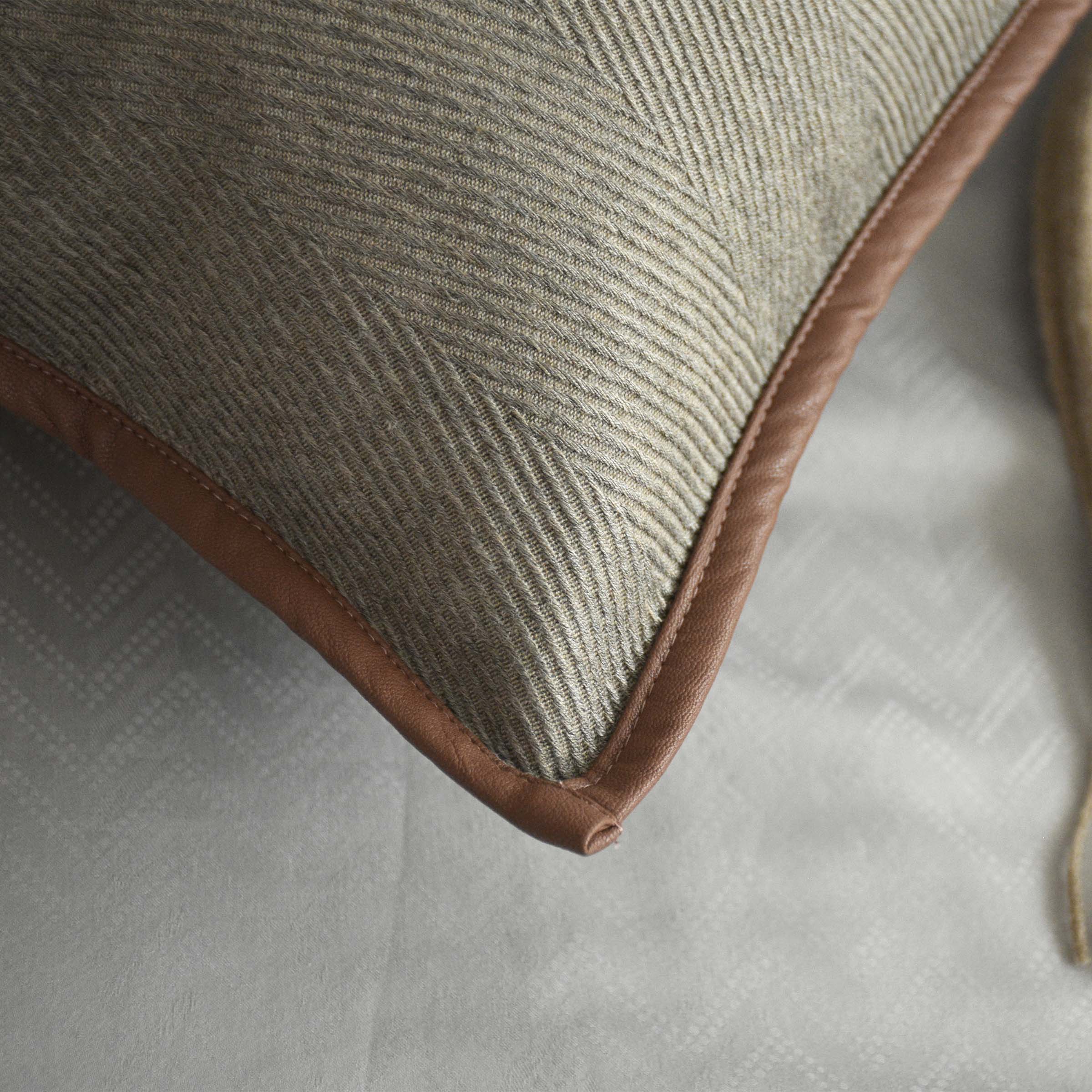 60*60 Nelson Wool Blend Cushion - ECC082 - Cushions - ebarza Furniture UAE | Shop Modern Furniture in Abu Dhabi & Dubai - مفروشات ايبازرا في الامارات | تسوق اثاث عصري وديكورات مميزة في دبي وابوظبي