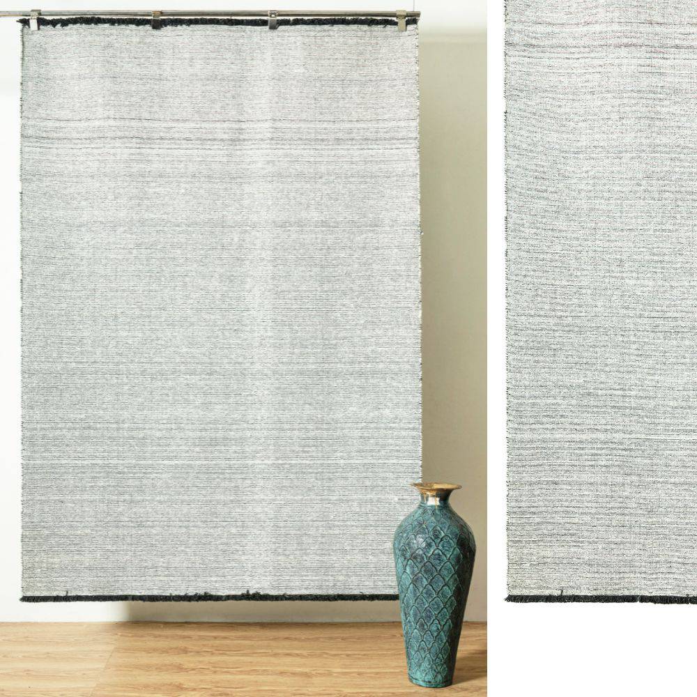 60X90 Cm Hand Woven Ivory Black Wool Rug Jhd-7007 Ivory Black-Xs - Rugs - ebarza Furniture UAE | Shop Modern Furniture in Abu Dhabi & Dubai - مفروشات ايبازرا في الامارات | تسوق اثاث عصري وديكورات مميزة في دبي وابوظبي