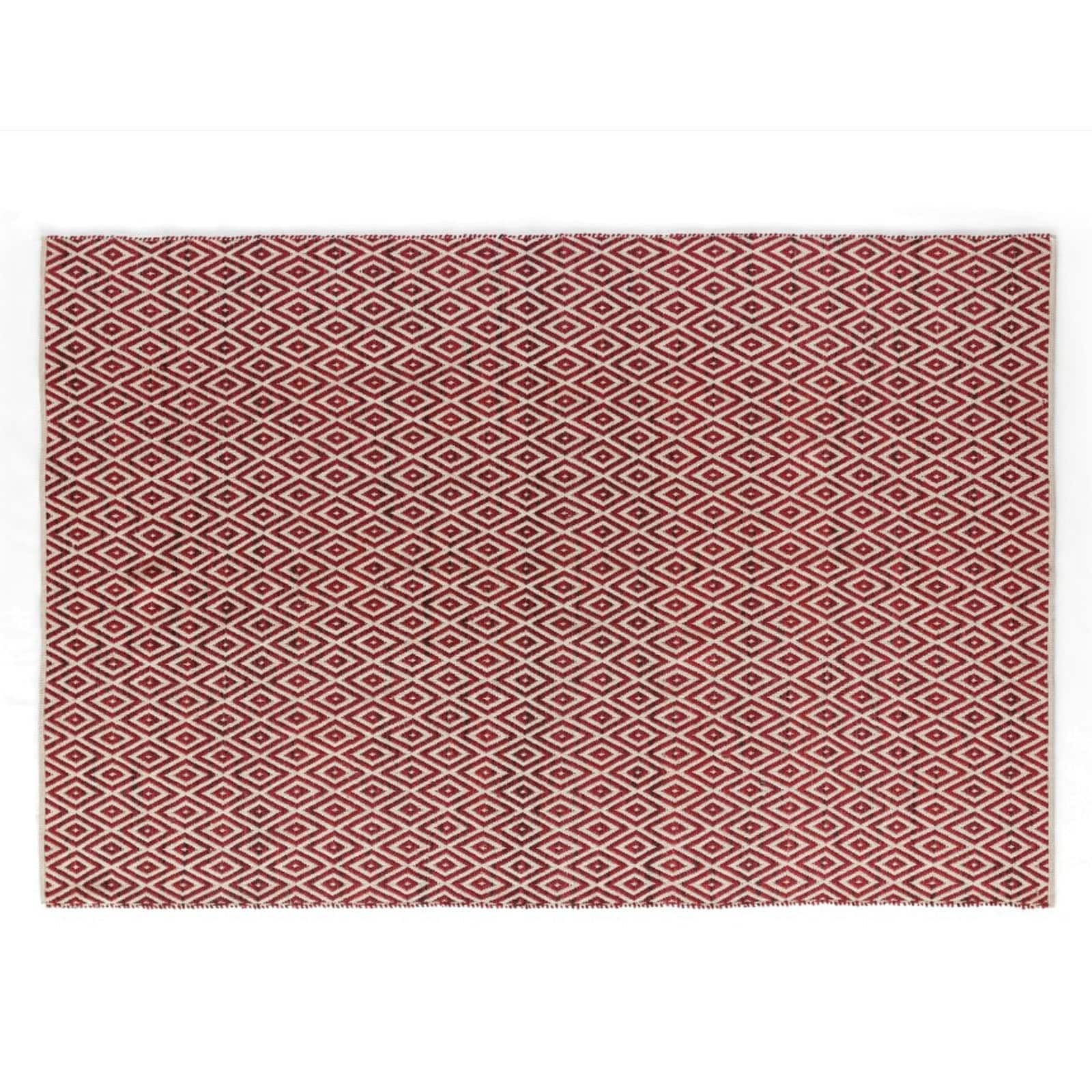 60X90 Cm Handmade Wool Rug Caterina-Red-Xs - Rugs - ebarza Furniture UAE | Shop Modern Furniture in Abu Dhabi & Dubai - مفروشات ايبازرا في الامارات | تسوق اثاث عصري وديكورات مميزة في دبي وابوظبي