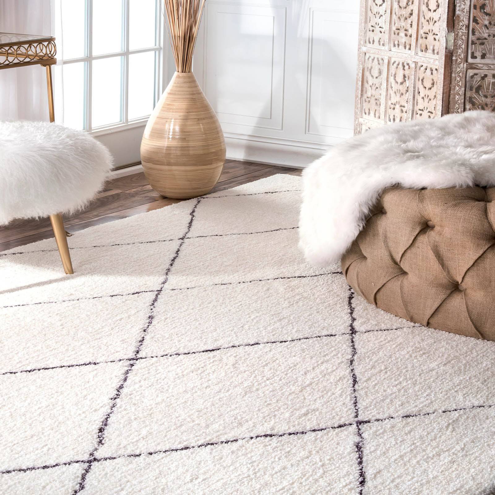 60X90 Cm Morocco Handmade Wool Rug Jh-2710-Ivory Charcoal-Xs - Rugs - ebarza Furniture UAE | Shop Modern Furniture in Abu Dhabi & Dubai - مفروشات ايبازرا في الامارات | تسوق اثاث عصري وديكورات مميزة في دبي وابوظبي