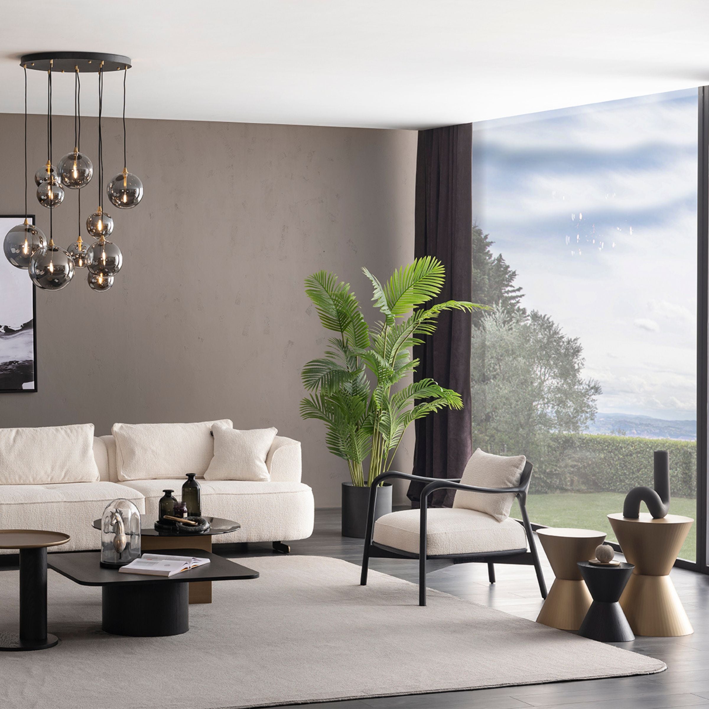 GRANDE BUTTON SIDE TABLE BIG ORXGRND-STB42 - Side Tables - ebarza Furniture UAE | Shop Modern Furniture in Abu Dhabi & Dubai - مفروشات ايبازرا في الامارات | تسوق اثاث عصري وديكورات مميزة في دبي وابوظبي