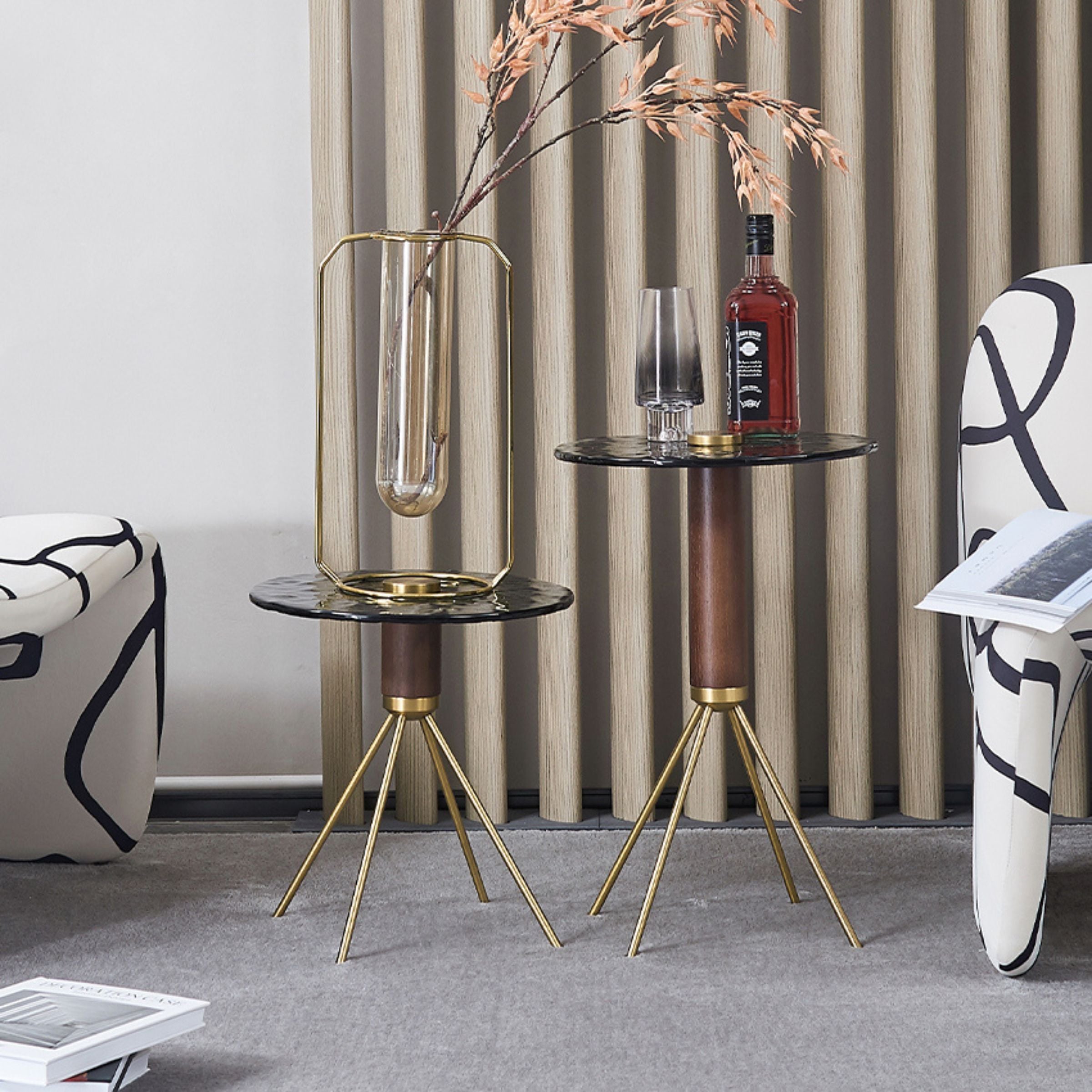 Lama Side Table 53 cm MLL-D62 - Side Tables - ebarza Furniture UAE | Shop Modern Furniture in Abu Dhabi & Dubai - مفروشات ايبازرا في الامارات | تسوق اثاث عصري وديكورات مميزة في دبي وابوظبي
