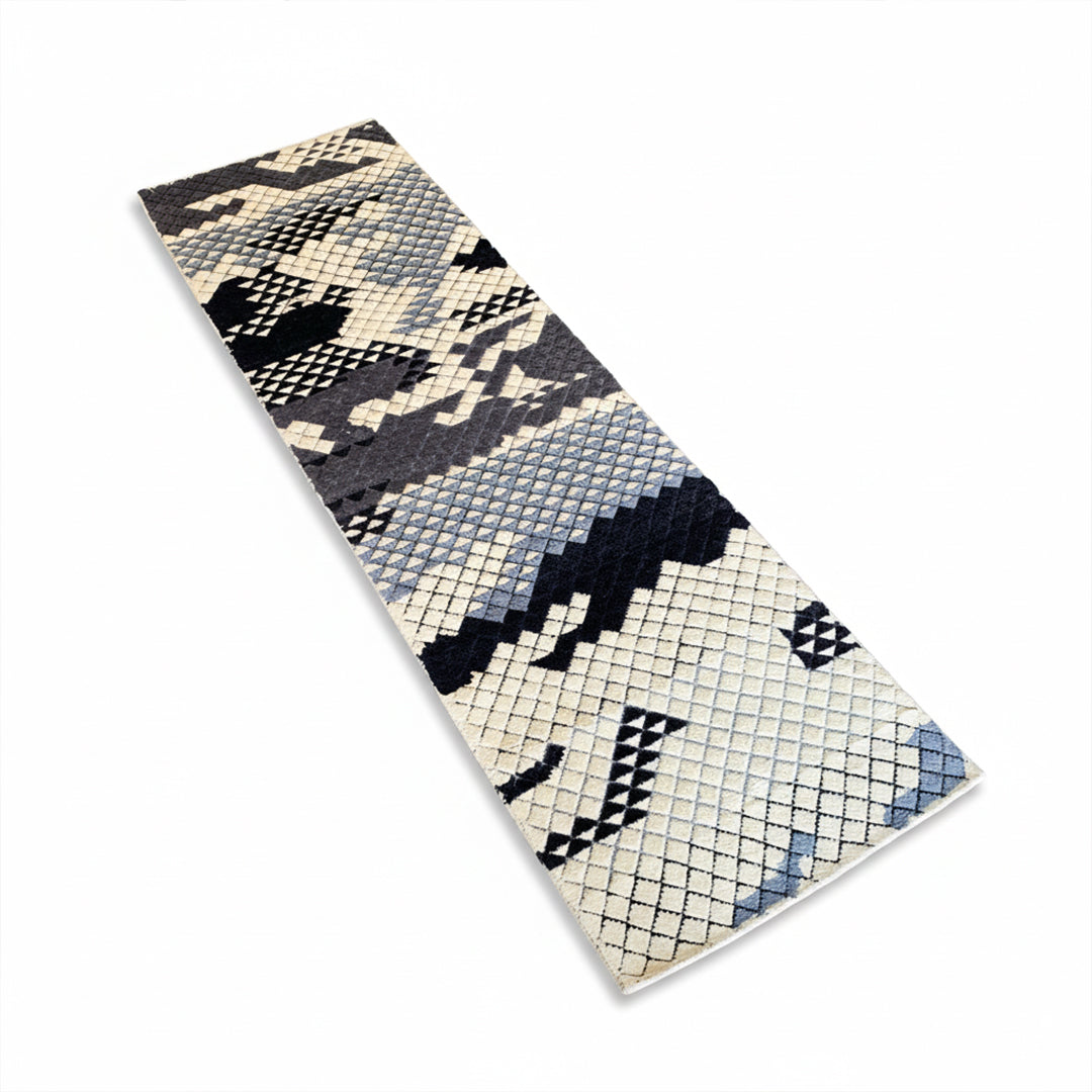 90X300 Cm Handmade Wool Rug Jh-20731-Long - Rugs - ebarza Furniture UAE | Shop Modern Furniture in Abu Dhabi & Dubai - مفروشات ايبازرا في الامارات | تسوق اثاث عصري وديكورات مميزة في دبي وابوظبي