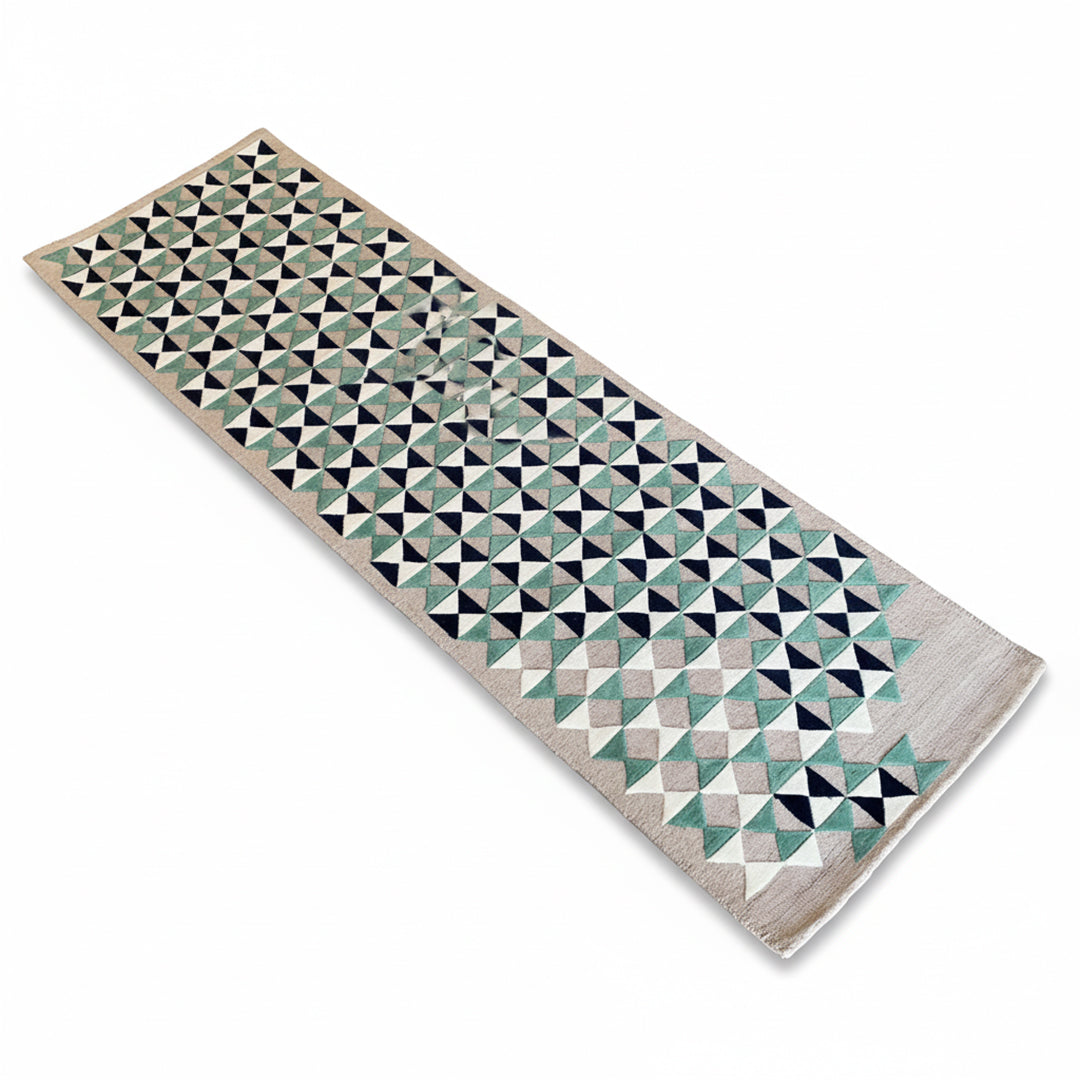 90X300 Cm Handmade Wool Rug Jh-20738-Long - Rugs - ebarza Furniture UAE | Shop Modern Furniture in Abu Dhabi & Dubai - مفروشات ايبازرا في الامارات | تسوق اثاث عصري وديكورات مميزة في دبي وابوظبي