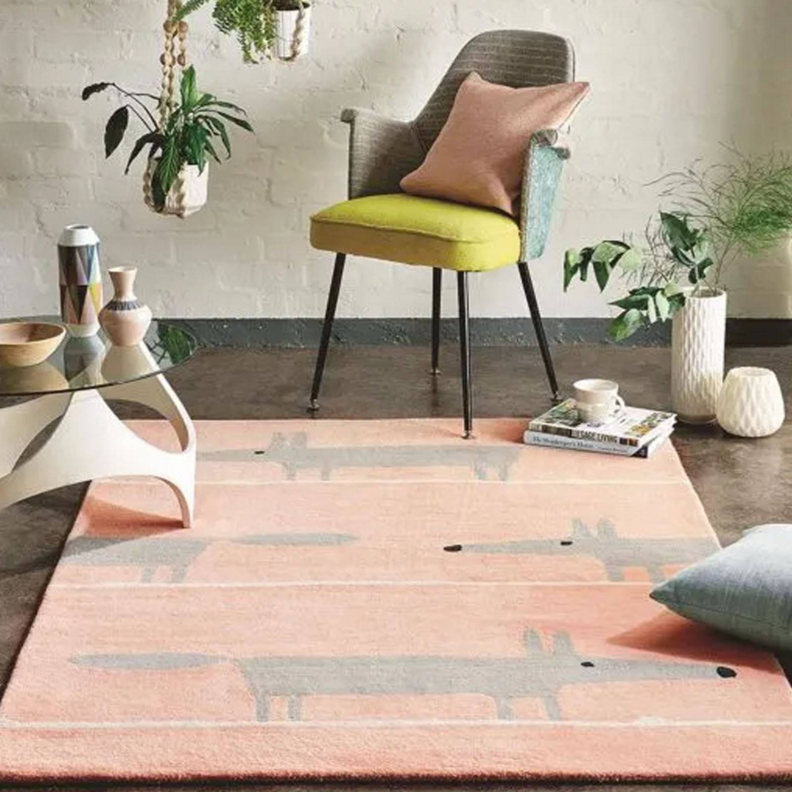 90X130 Cm Handmade Wool Rug Jh-20521-Pink-M - Rugs - ebarza Furniture UAE | Shop Modern Furniture in Abu Dhabi & Dubai - مفروشات ايبازرا في الامارات | تسوق اثاث عصري وديكورات مميزة في دبي وابوظبي