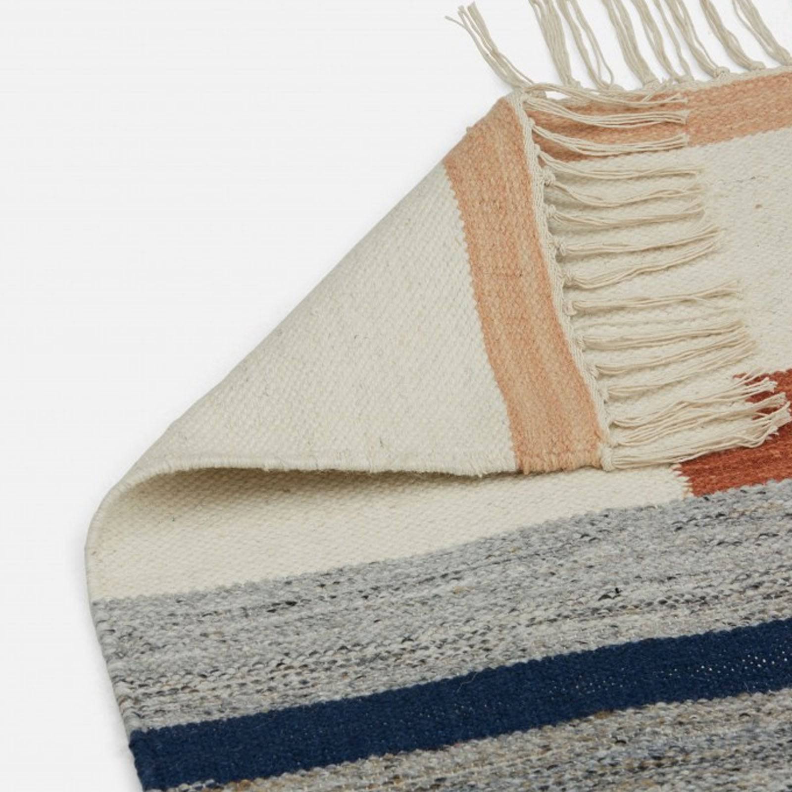 90X130 Cm Handmade Wool Rug Jh-2181-Rust-M - Rugs - ebarza Furniture UAE | Shop Modern Furniture in Abu Dhabi & Dubai - مفروشات ايبازرا في الامارات | تسوق اثاث عصري وديكورات مميزة في دبي وابوظبي