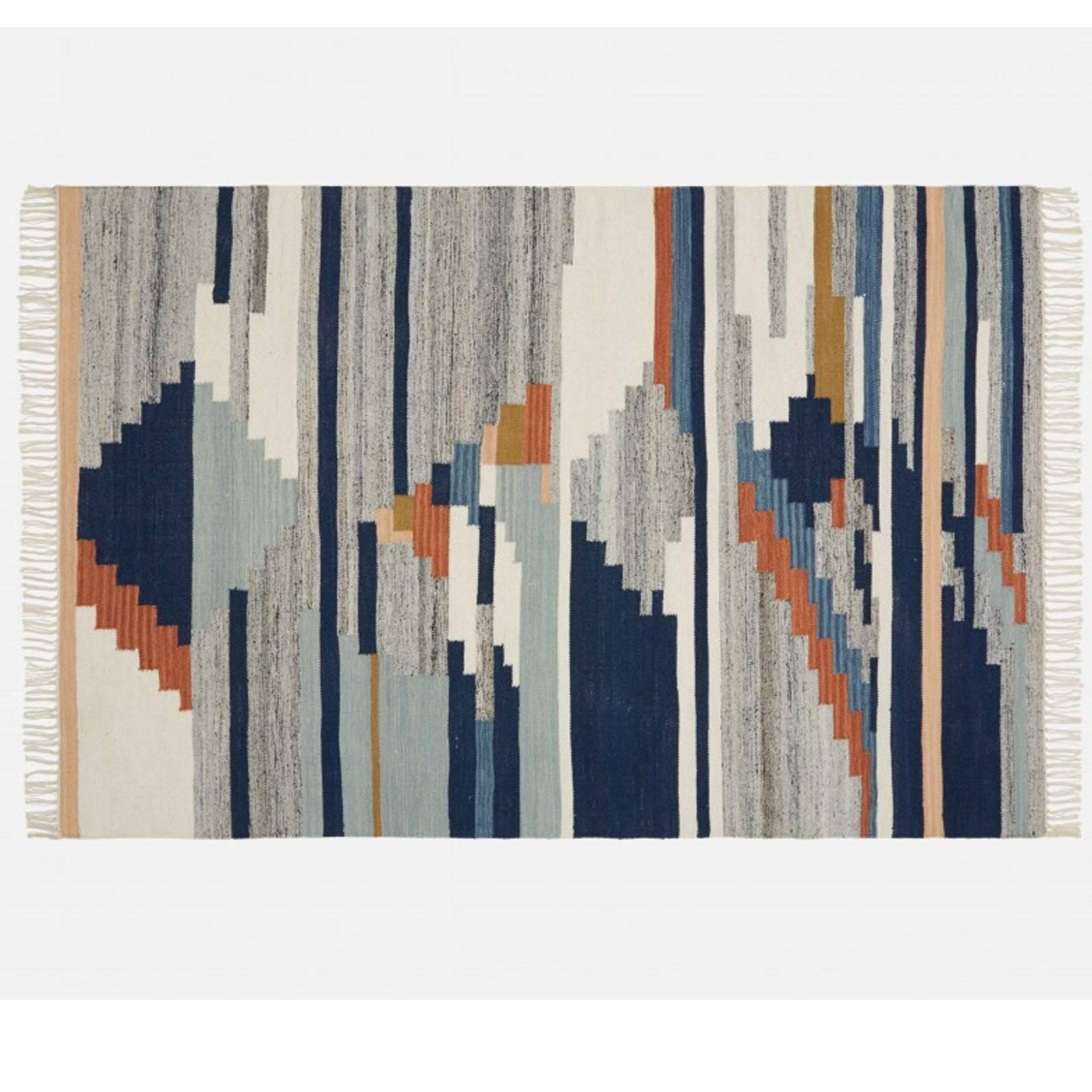 90X130 Cm Handmade Wool Rug Jh-2181-Rust-M - Rugs - ebarza Furniture UAE | Shop Modern Furniture in Abu Dhabi & Dubai - مفروشات ايبازرا في الامارات | تسوق اثاث عصري وديكورات مميزة في دبي وابوظبي