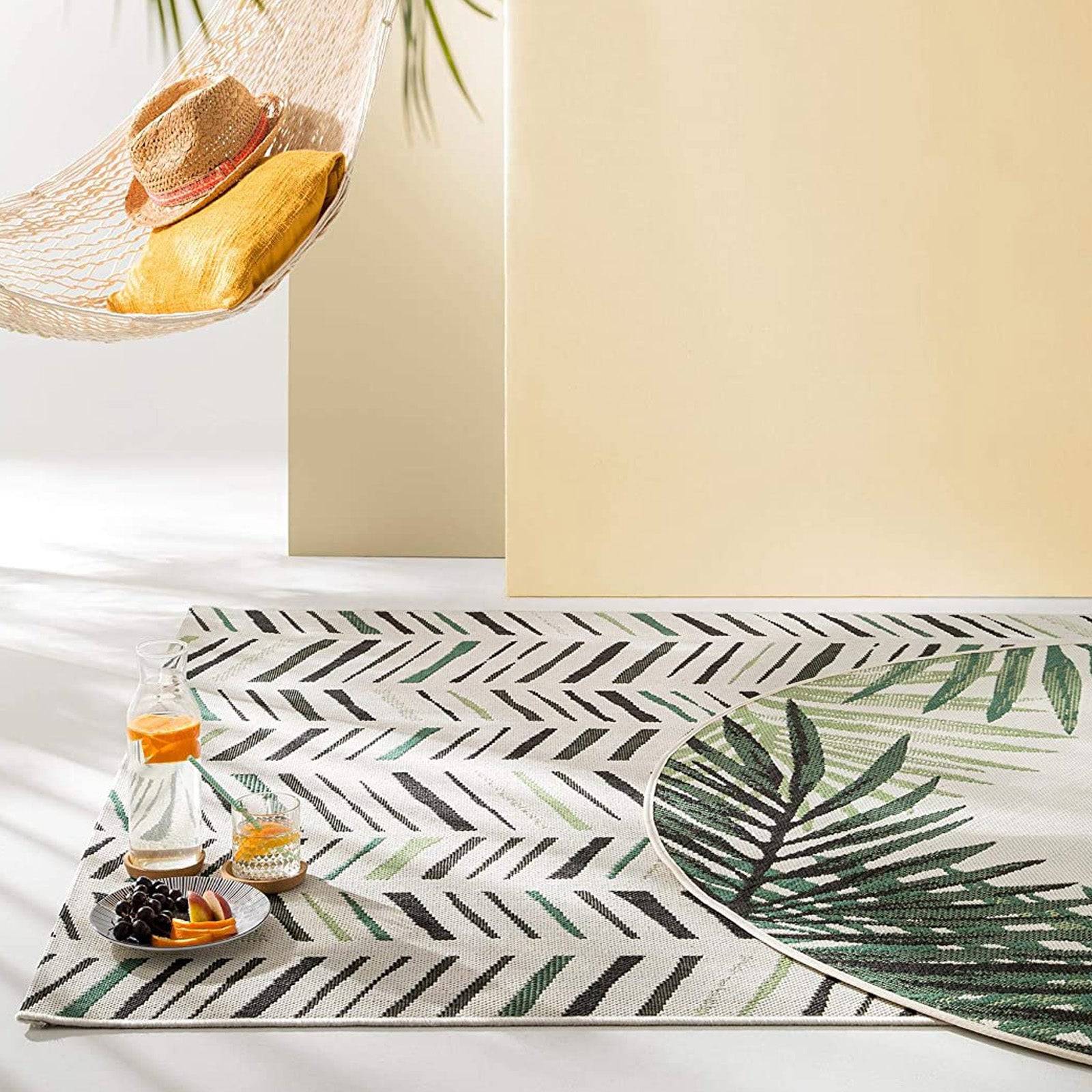 90X130 Cm Outdoor/Indoor Rug Simco-Sim-20-Ivory Green-S - Rugs - ebarza Furniture UAE | Shop Modern Furniture in Abu Dhabi & Dubai - مفروشات ايبازرا في الامارات | تسوق اثاث عصري وديكورات مميزة في دبي وابوظبي