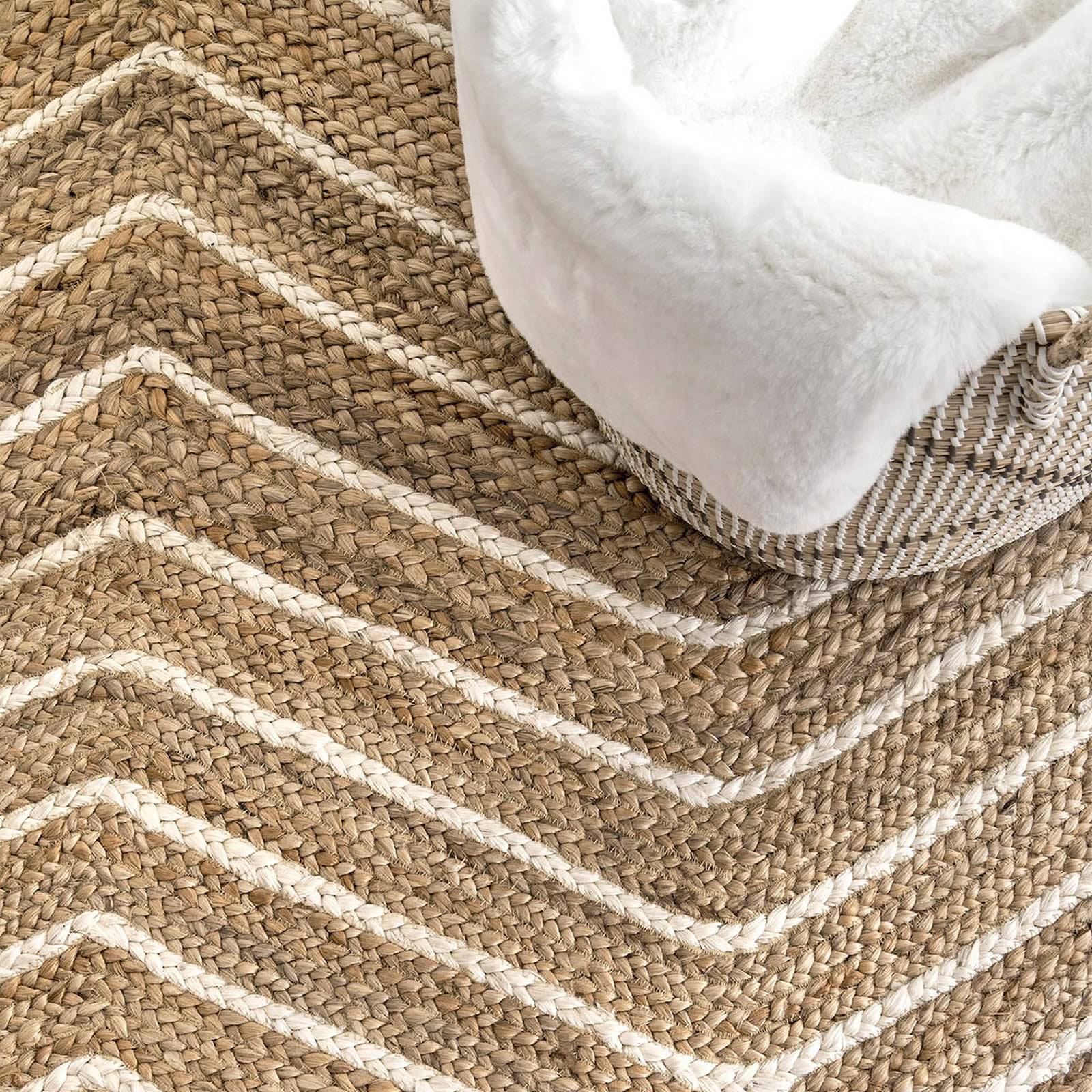 90X300 Cm Braided Handmade Jute Rug Jh-2341-Long - Rugs - ebarza Furniture UAE | Shop Modern Furniture in Abu Dhabi & Dubai - مفروشات ايبازرا في الامارات | تسوق اثاث عصري وديكورات مميزة في دبي وابوظبي