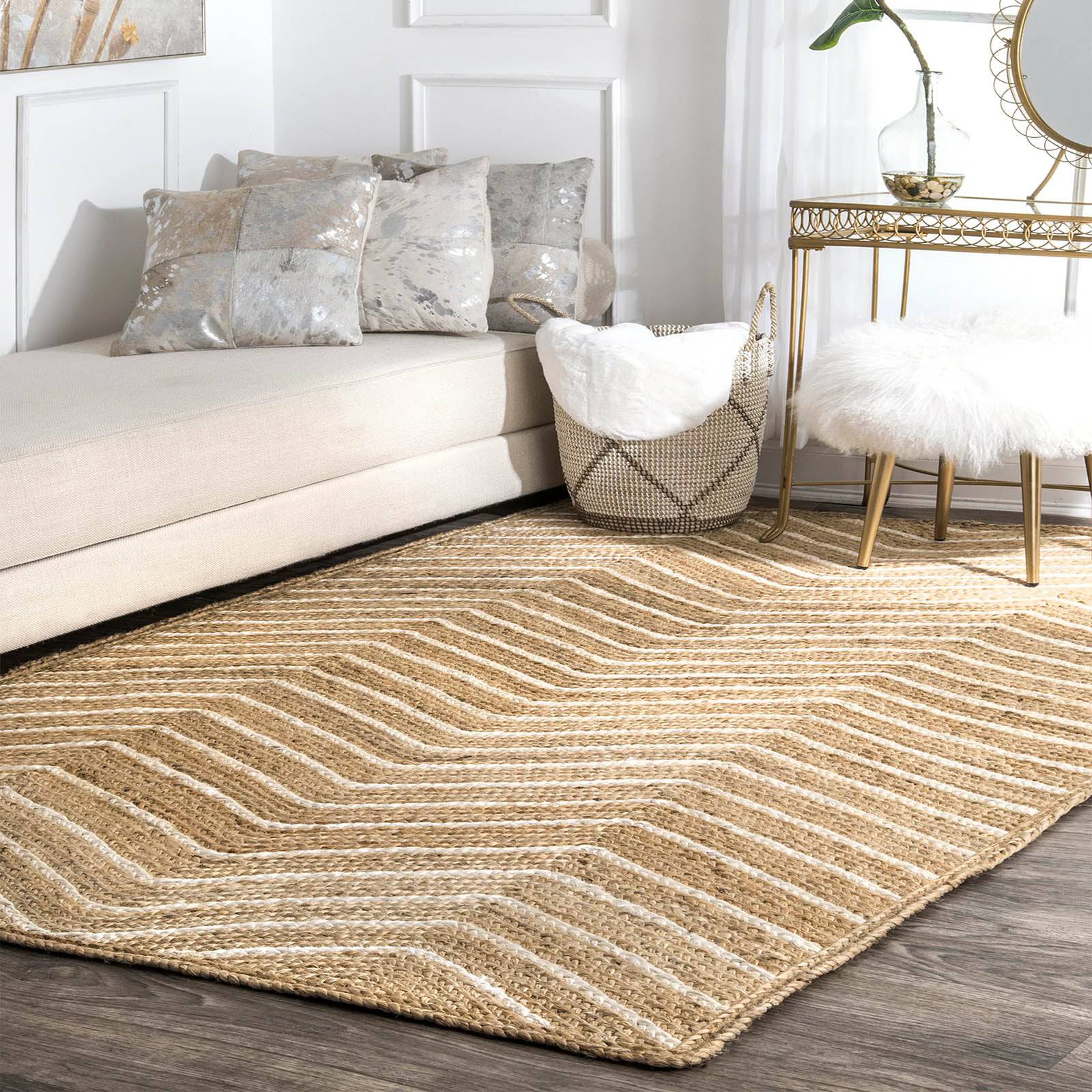 90X300 Cm Braided Handmade Jute Rug Jh-2341-Long - Rugs - ebarza Furniture UAE | Shop Modern Furniture in Abu Dhabi & Dubai - مفروشات ايبازرا في الامارات | تسوق اثاث عصري وديكورات مميزة في دبي وابوظبي