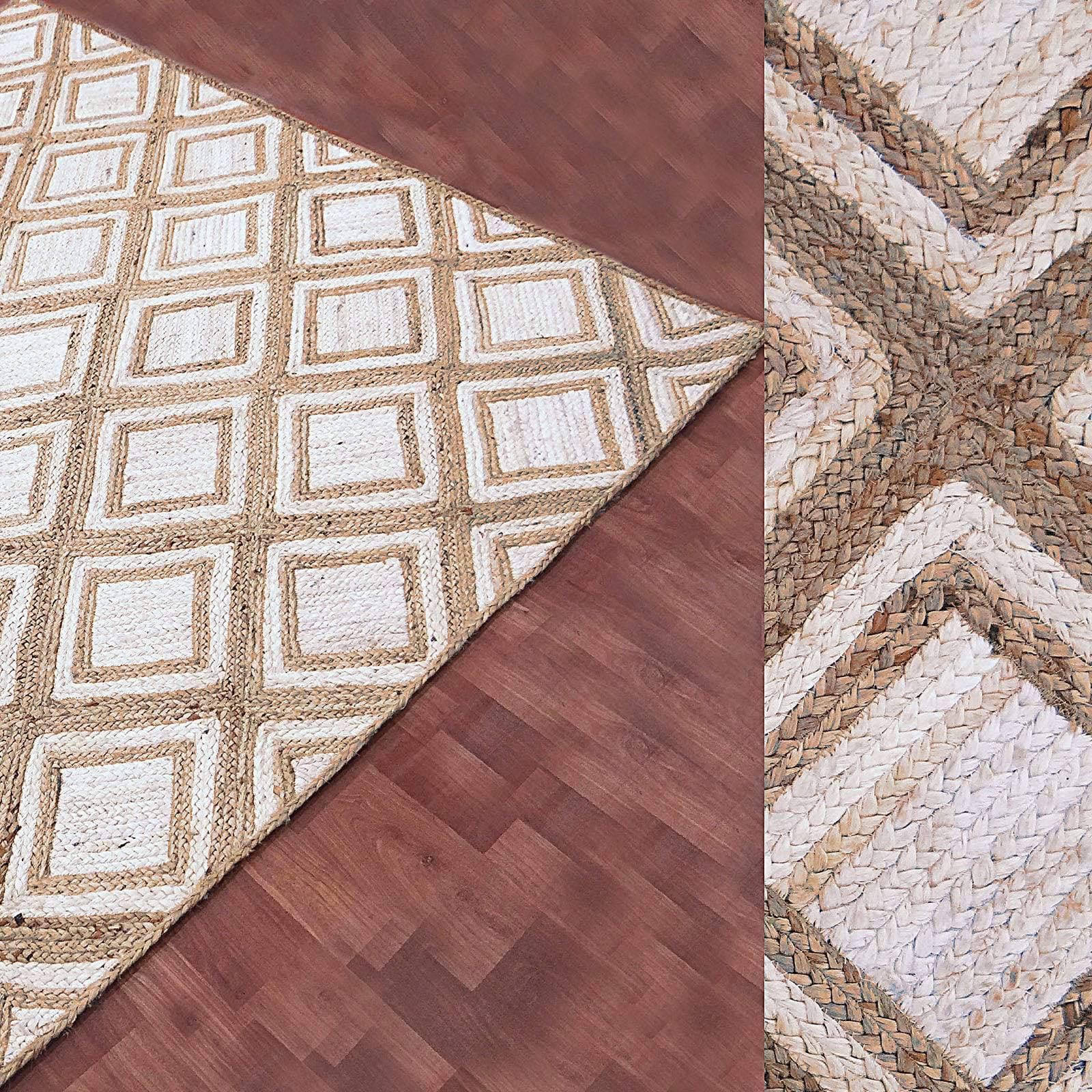 90X300 Cm Braided Handmade Jute Rug Jh-2342-Long - Rugs - ebarza Furniture UAE | Shop Modern Furniture in Abu Dhabi & Dubai - مفروشات ايبازرا في الامارات | تسوق اثاث عصري وديكورات مميزة في دبي وابوظبي