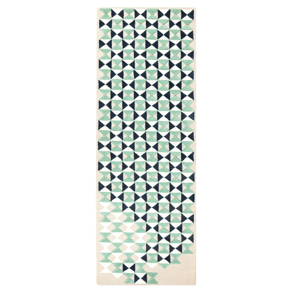 90X300 Cm Handmade Wool Rug Jh-20738-Long - Rugs - ebarza Furniture UAE | Shop Modern Furniture in Abu Dhabi & Dubai - مفروشات ايبازرا في الامارات | تسوق اثاث عصري وديكورات مميزة في دبي وابوظبي