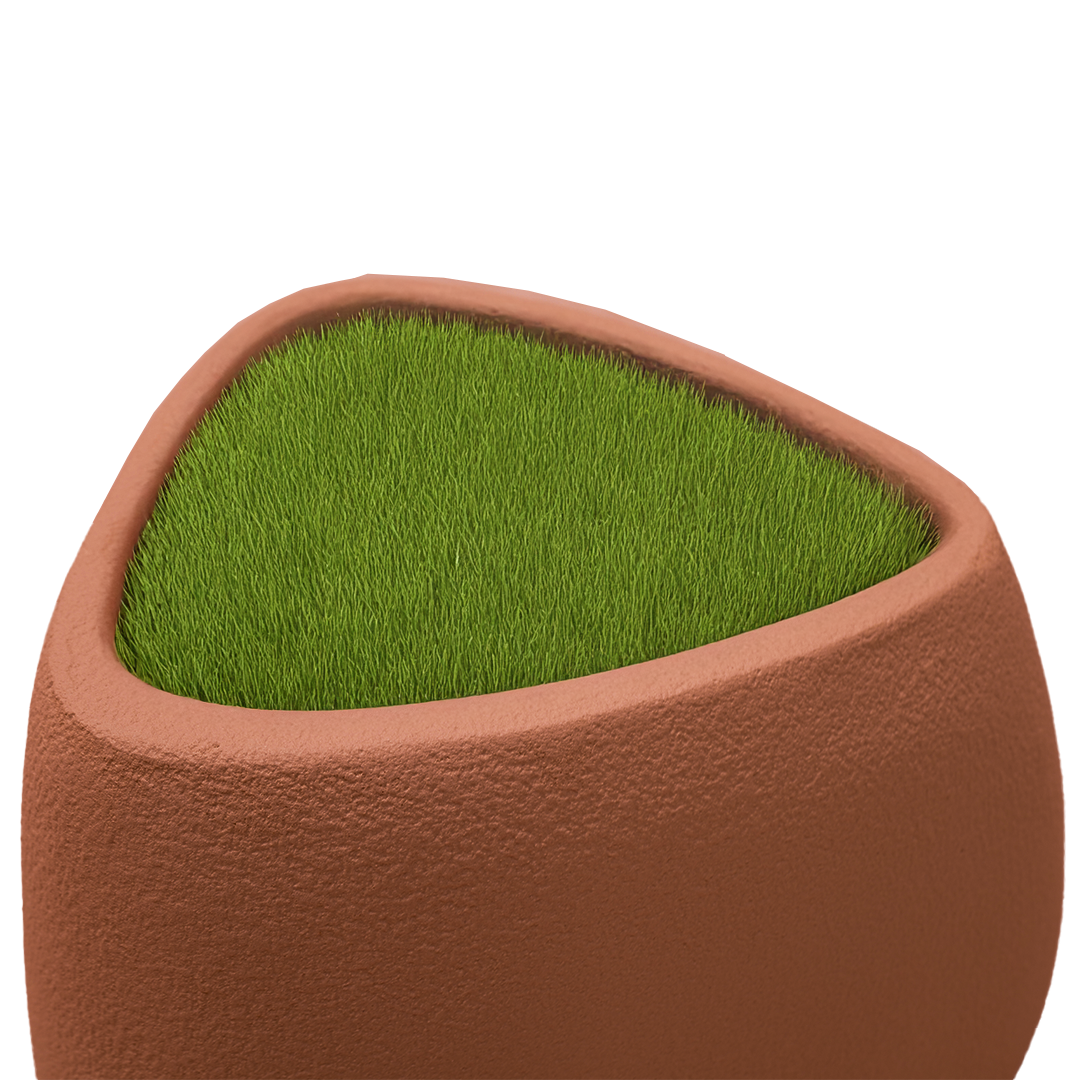 Set Of 3 Outdoor/Indoor Fiberglass Concrete Planter Box Xk-8177A+B+C - Clay Color - Planter Boxes - ebarza Furniture UAE | Shop Modern Furniture in Abu Dhabi & Dubai - مفروشات ايبازرا في الامارات | تسوق اثاث عصري وديكورات مميزة في دبي وابوظبي