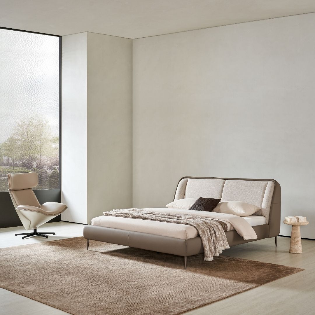 Pre-order 15 Days Delivery Rune King Size Bed - AMF-C597 - Bedsteads - ebarza Furniture UAE | Shop Modern Furniture in Abu Dhabi & Dubai - مفروشات ايبازرا في الامارات | تسوق اثاث عصري وديكورات مميزة في دبي وابوظبي