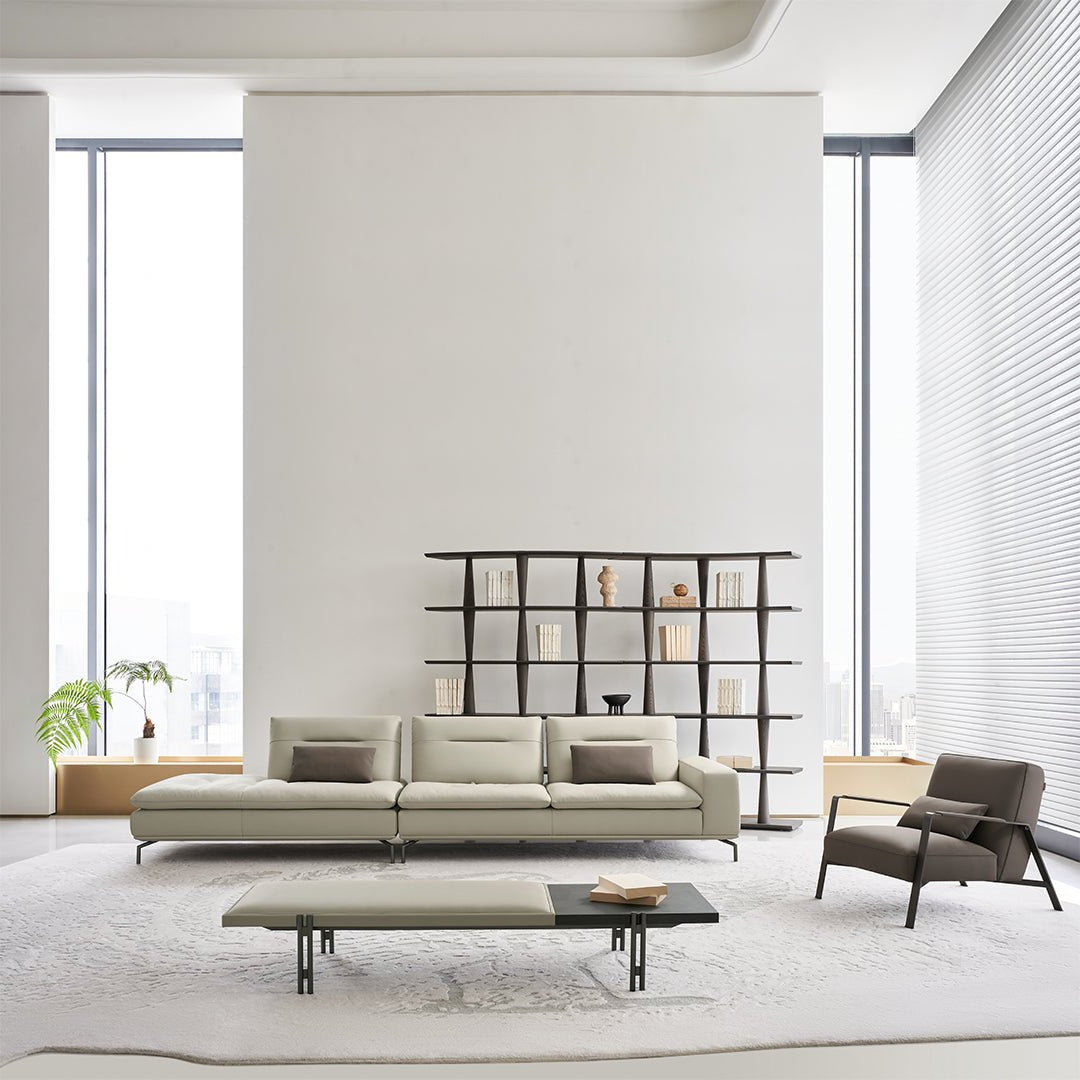 Nexus 2 Seater Right Arm Modular Sofa - AMF-S180/WF ex - Sofas - ebarza Furniture UAE | Shop Modern Furniture in Abu Dhabi & Dubai - مفروشات ايبازرا في الامارات | تسوق اثاث عصري وديكورات مميزة في دبي وابوظبي