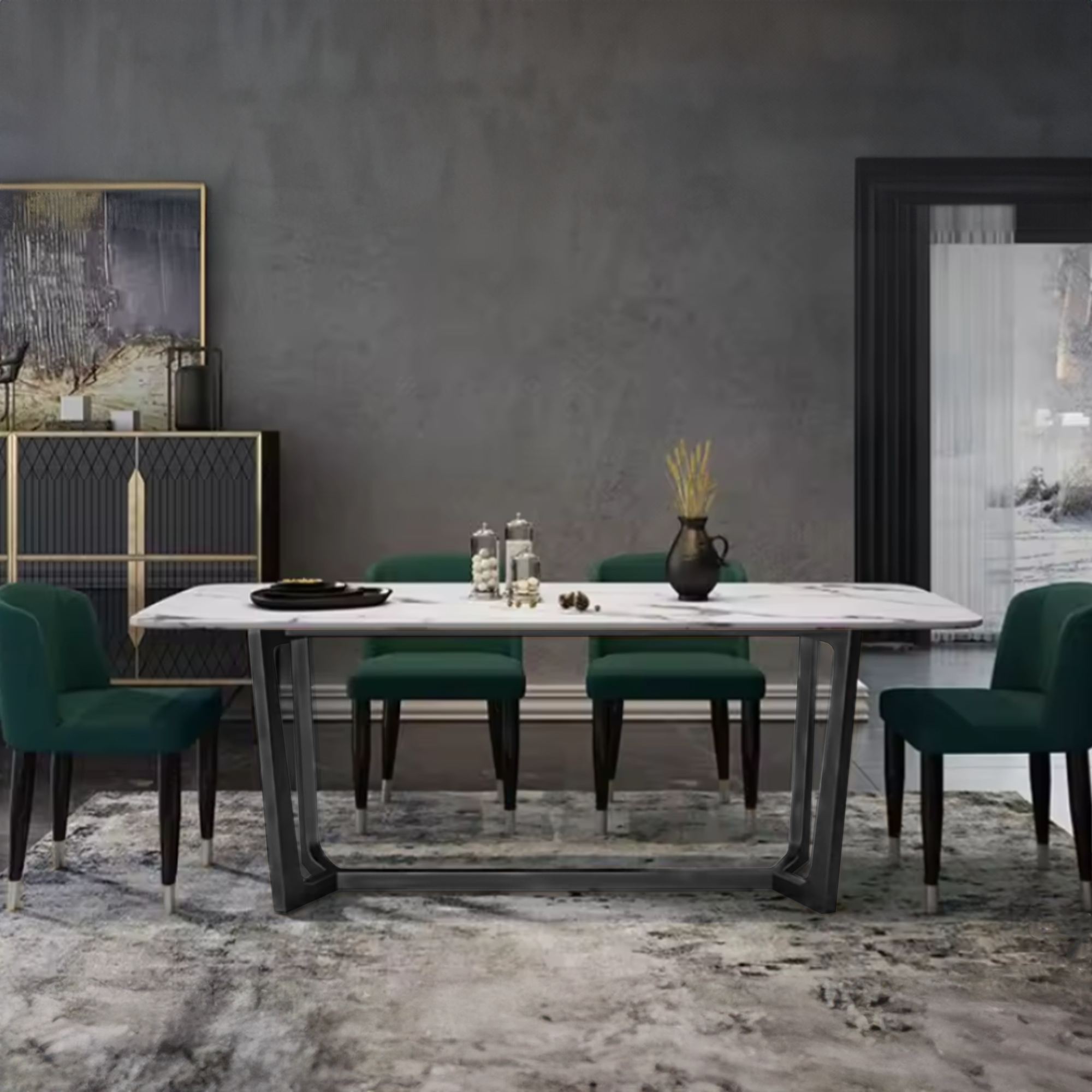 Stainless Steel Table Base Tg-282-200-Brushed Black Gun - Table bases - ebarza Furniture UAE | Shop Modern Furniture in Abu Dhabi & Dubai - مفروشات ايبازرا في الامارات | تسوق اثاث عصري وديكورات مميزة في دبي وابوظبي