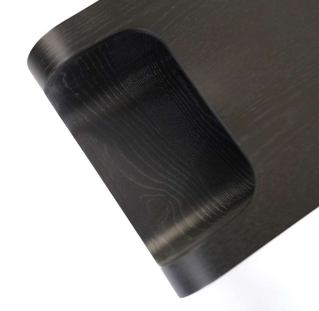 Matt Plywood And Veneer Side Table BP0639-Black - Side Tables - ebarza Furniture UAE | Shop Modern Furniture in Abu Dhabi & Dubai - مفروشات ايبازرا في الامارات | تسوق اثاث عصري وديكورات مميزة في دبي وابوظبي