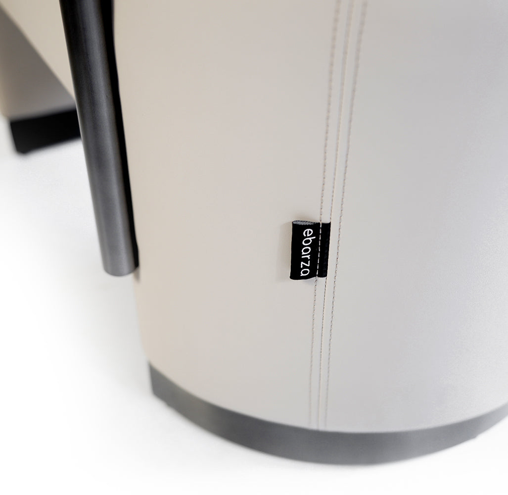 Stool with Low Backrest Black ER-323 - Poufs - ebarza Furniture UAE | Shop Modern Furniture in Abu Dhabi & Dubai - مفروشات ايبازرا في الامارات | تسوق اثاث عصري وديكورات مميزة في دبي وابوظبي