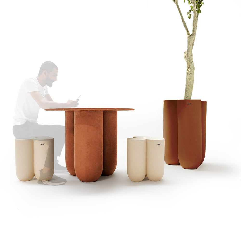 Outdoor/Indoor Clay Planter Box XK-0006-Clay - Planter Boxes - ebarza Furniture UAE | Shop Modern Furniture in Abu Dhabi & Dubai - مفروشات ايبازرا في الامارات | تسوق اثاث عصري وديكورات مميزة في دبي وابوظبي