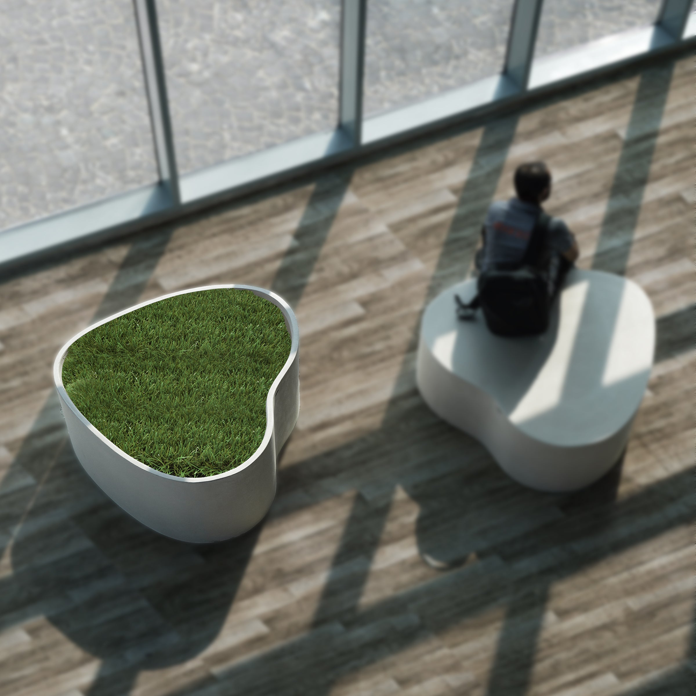 Beige Planter Box XK-4086A - Planter Boxes - ebarza Furniture UAE | Shop Modern Furniture in Abu Dhabi & Dubai - مفروشات ايبازرا في الامارات | تسوق اثاث عصري وديكورات مميزة في دبي وابوظبي