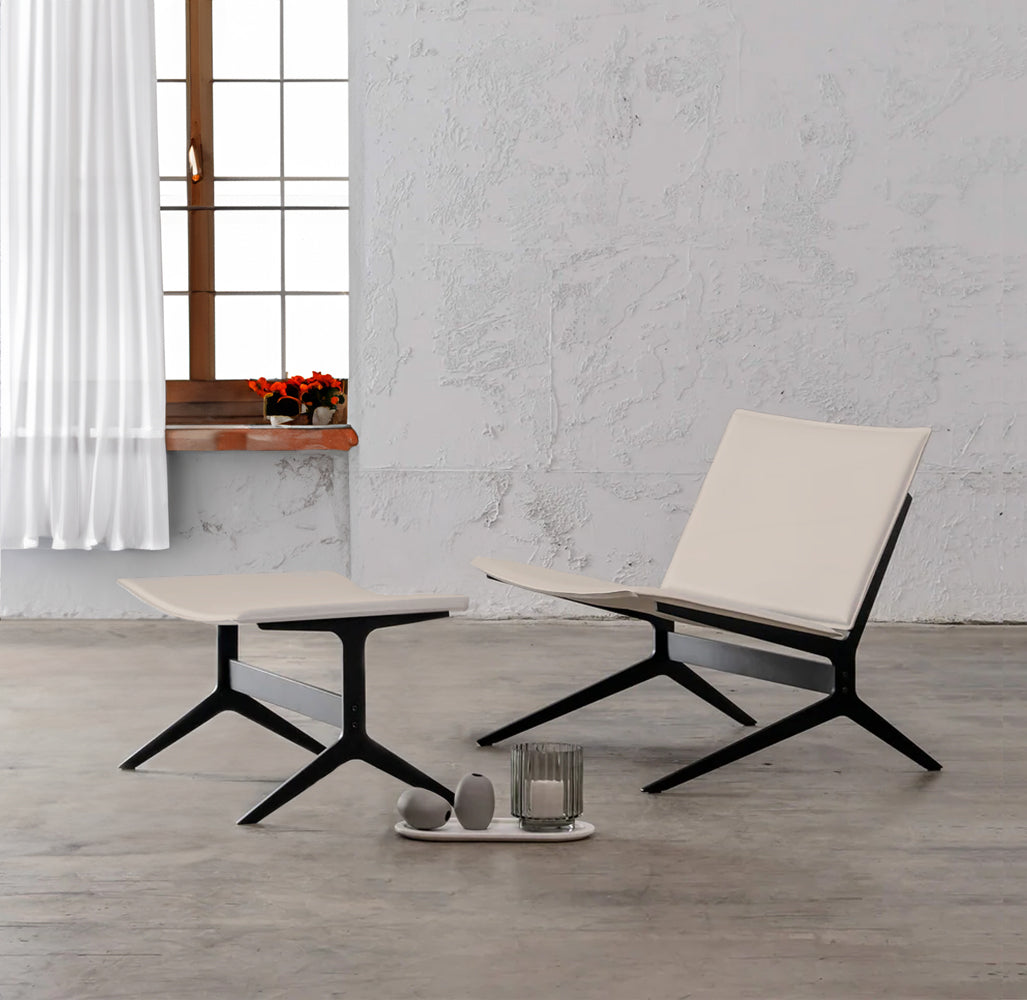 Lounge chair with Ottoman BC719 - Lounge Chairs - ebarza Furniture UAE | Shop Modern Furniture in Abu Dhabi & Dubai - مفروشات ايبازرا في الامارات | تسوق اثاث عصري وديكورات مميزة في دبي وابوظبي