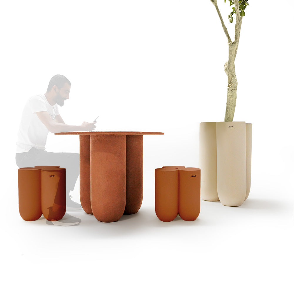 Pre-order 35 Days Delivery Outdoor/Indoor Clay Planter Box And Seating Bench XK-0002A-Clay - Planter Boxes - ebarza Furniture UAE | Shop Modern Furniture in Abu Dhabi & Dubai - مفروشات ايبازرا في الامارات | تسوق اثاث عصري وديكورات مميزة في دبي وابوظبي