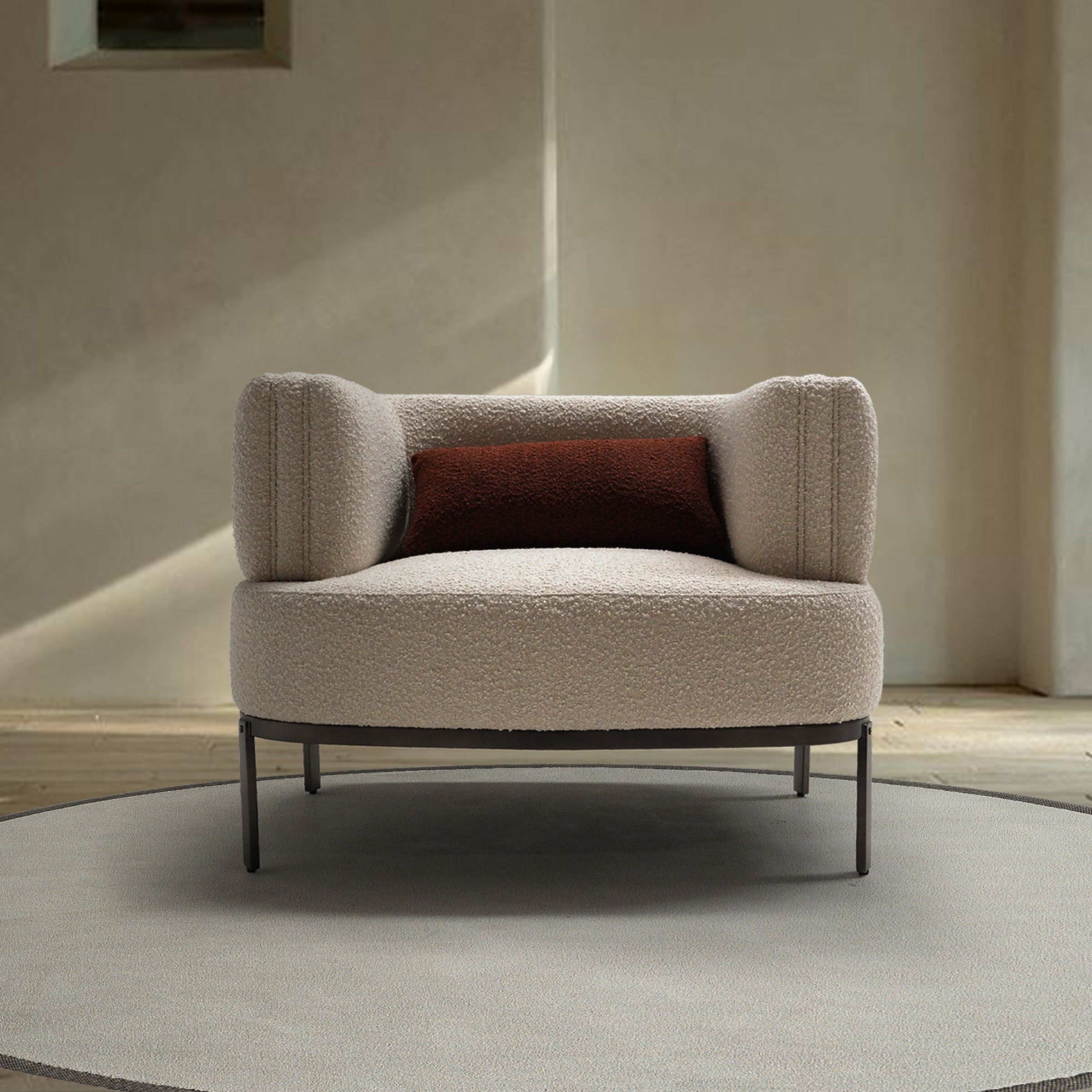 Teddy Armchair BS162-1 - Armchairs - ebarza Furniture UAE | Shop Modern Furniture in Abu Dhabi & Dubai - مفروشات ايبازرا في الامارات | تسوق اثاث عصري وديكورات مميزة في دبي وابوظبي