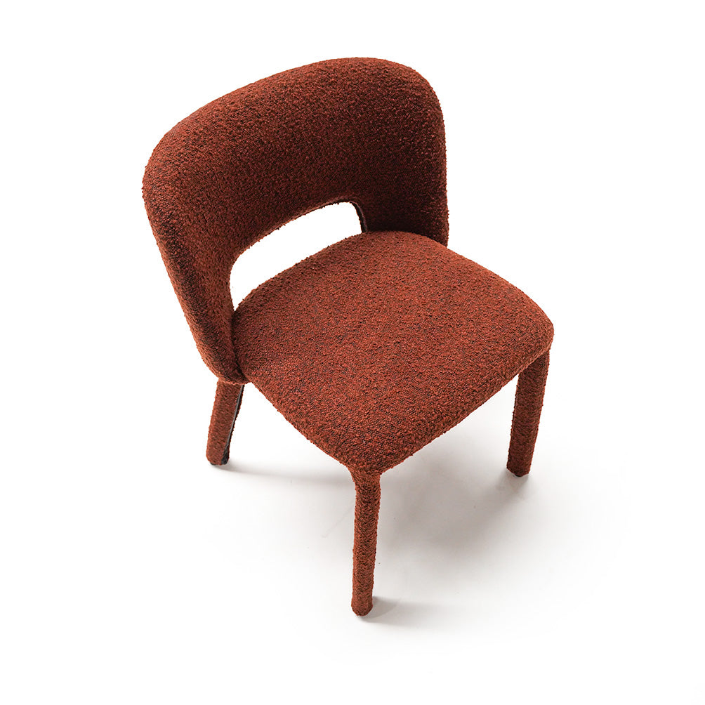 Brown Dining Chair Steel Frame - DC020 - Chairs - ebarza Furniture UAE | Shop Modern Furniture in Abu Dhabi & Dubai - مفروشات ايبازرا في الامارات | تسوق اثاث عصري وديكورات مميزة في دبي وابوظبي