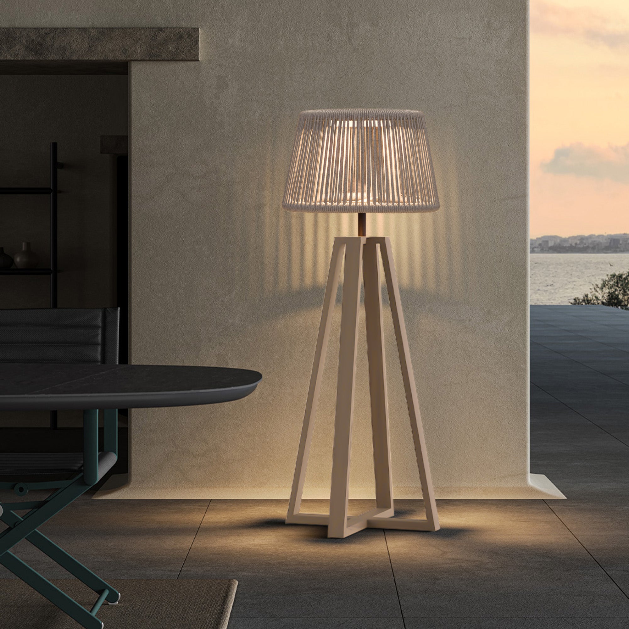 Marrakech Outdoor/Indoor Solar Floor Lamp AH2019N117ROP - Smart Outdoors - ebarza Furniture UAE | Shop Modern Furniture in Abu Dhabi & Dubai - مفروشات ايبازرا في الامارات | تسوق اثاث عصري وديكورات مميزة في دبي وابوظبي