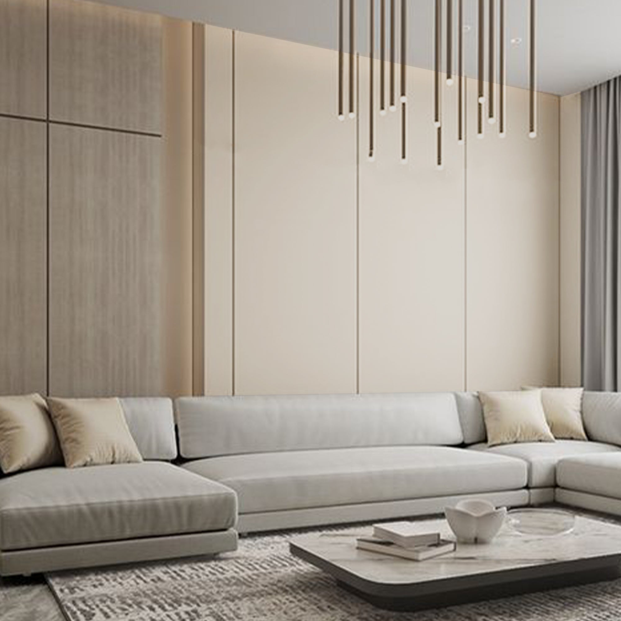 Sample of MELAMINE MDF Panel WQ3M616(Light Gray)-SAMPLE - Wall panels samples - ebarza Furniture UAE | Shop Modern Furniture in Abu Dhabi & Dubai - مفروشات ايبازرا في الامارات | تسوق اثاث عصري وديكورات مميزة في دبي وابوظبي