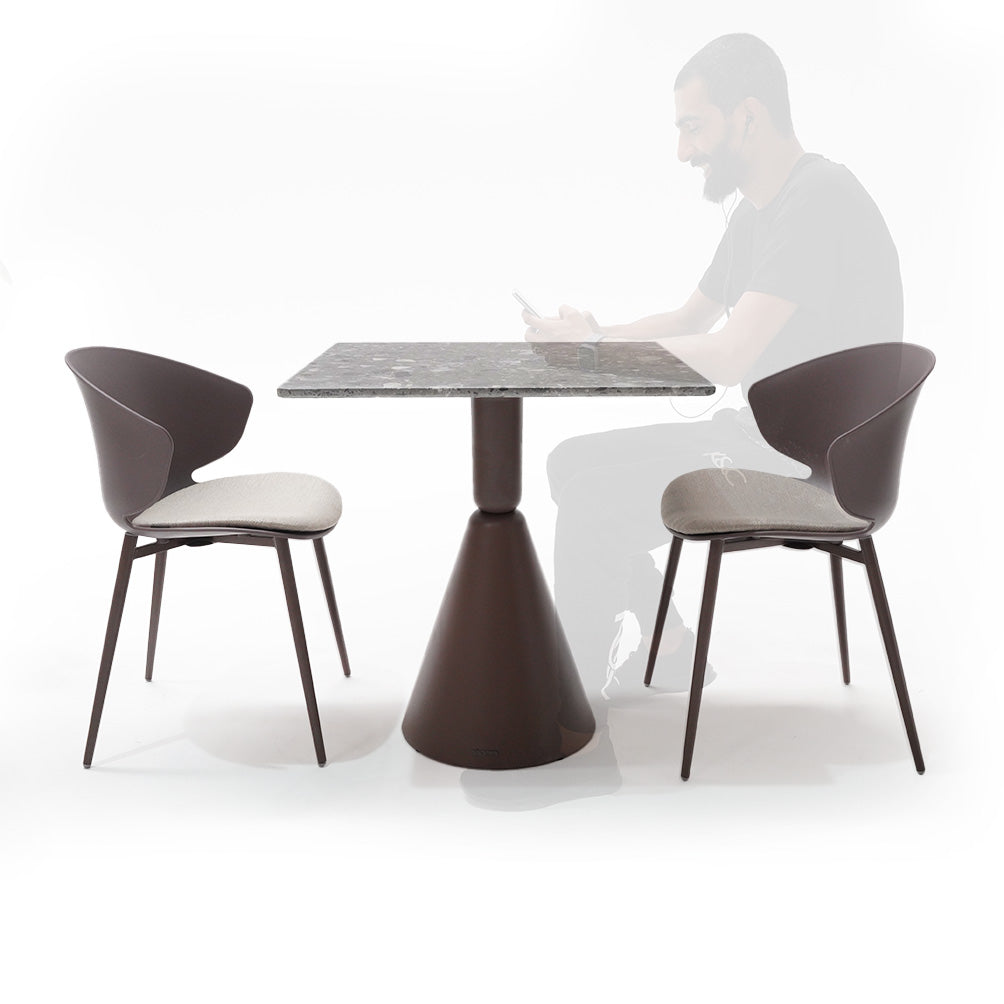 Dining Chair 90Chair-Coffee - Chairs - ebarza Furniture UAE | Shop Modern Furniture in Abu Dhabi & Dubai - مفروشات ايبازرا في الامارات | تسوق اثاث عصري وديكورات مميزة في دبي وابوظبي